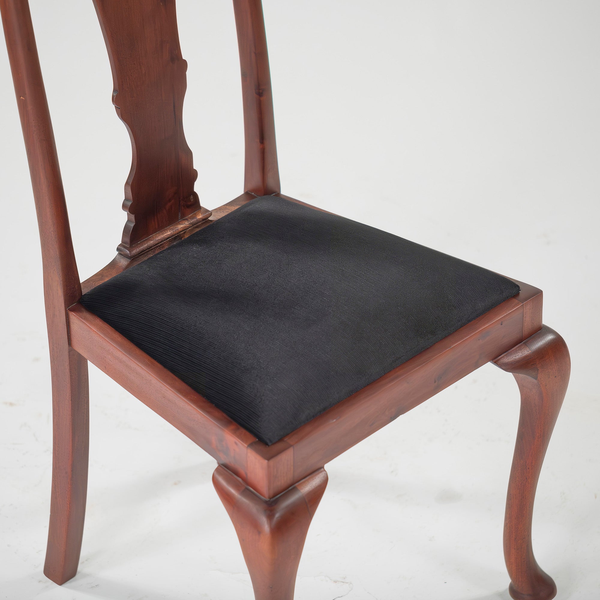 Dining chair, British antique, Queen Anne chair, mahogany (4), 1930s, British vintage, classic design, cabriole legs