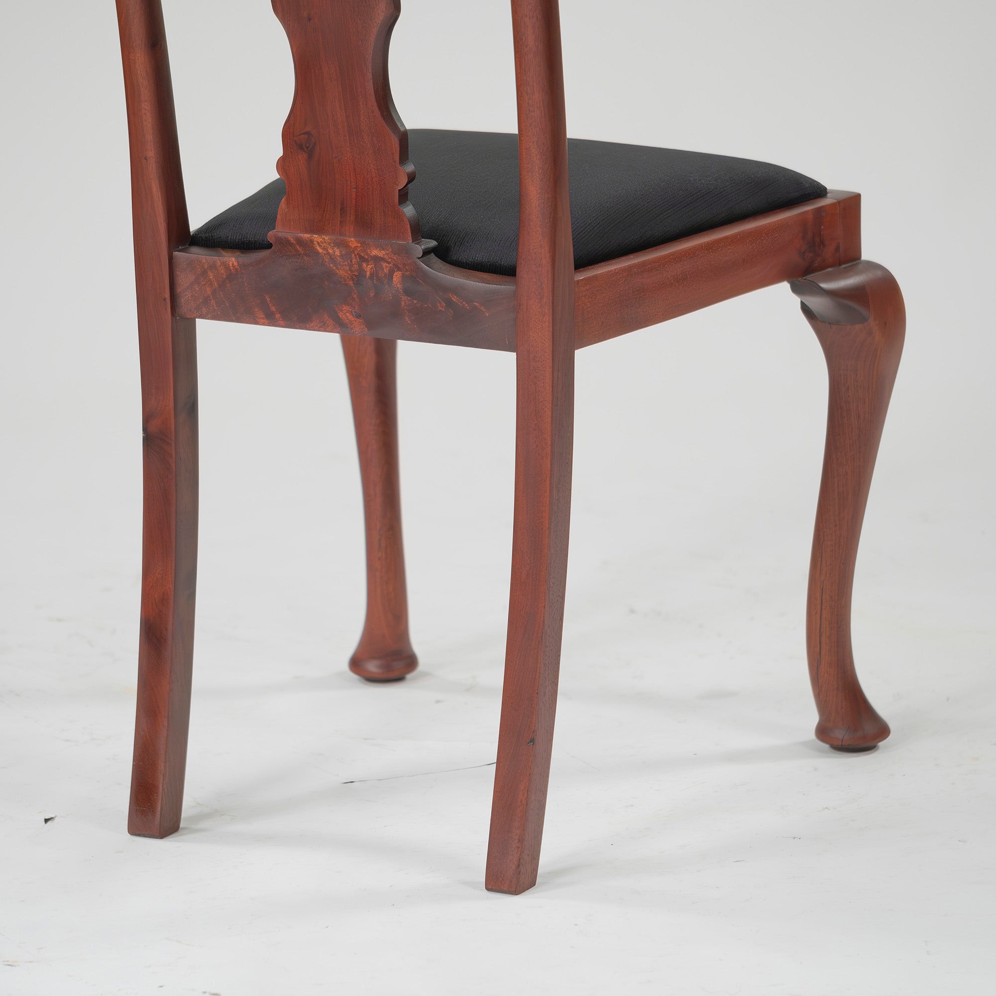 Dining chair, British antique, Queen Anne chair, mahogany (4), 1930s, British vintage, classic design, cabriole legs