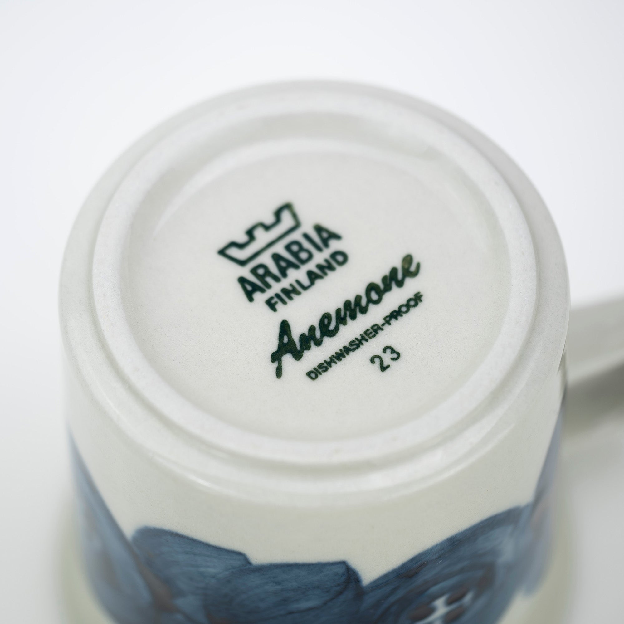 アラビア アネモネ ARABIA anemone モーニングカップ&ソーサー ウラ・プロコッペ 北欧ヴィンテージ (2)