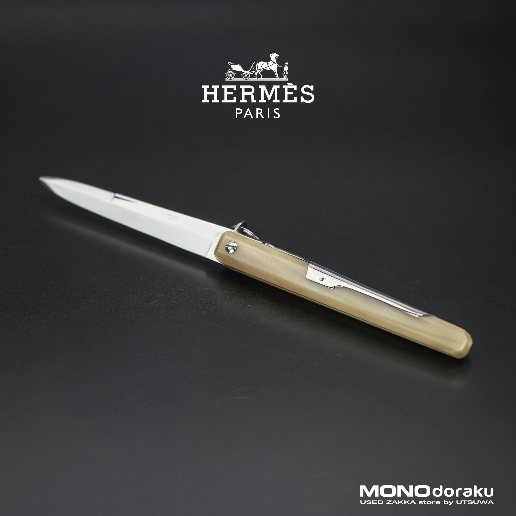 Hermes HERMES Buffalo Horn Paper Knife Folding Knife