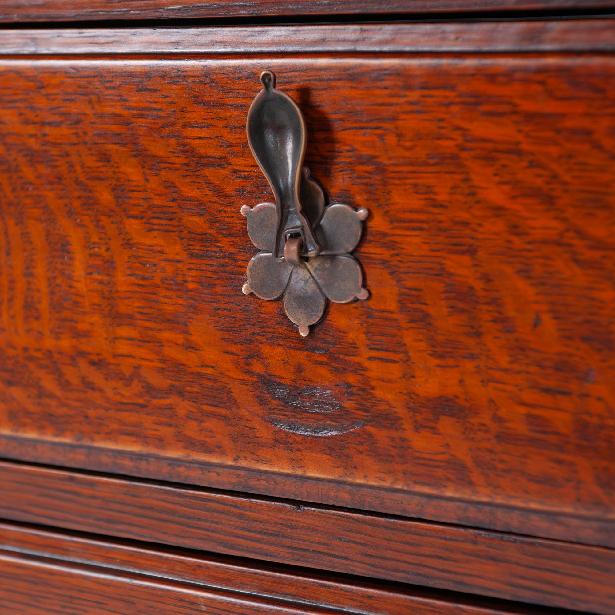 Sideboard British Antique 1930s Mirror Back Sideboard Oak Cabinet Dresser Chest Vintage