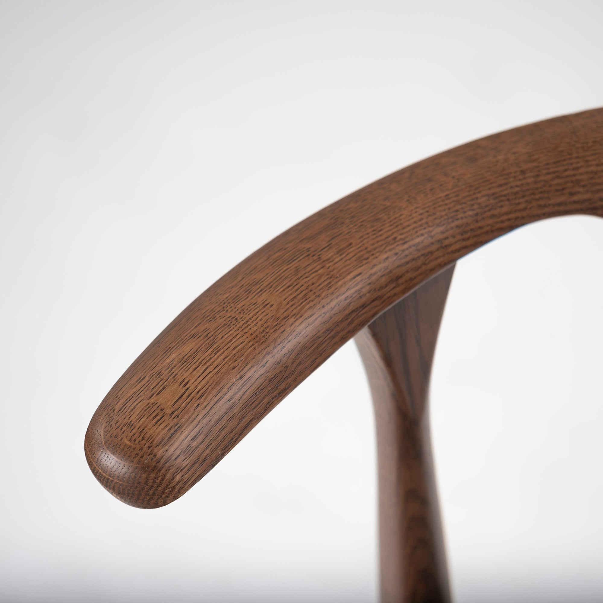 Set of 2 dining chairs by Kashiwa Mokko Rit, oak wood, covered, natural modern, Japanese modern, half arm chair