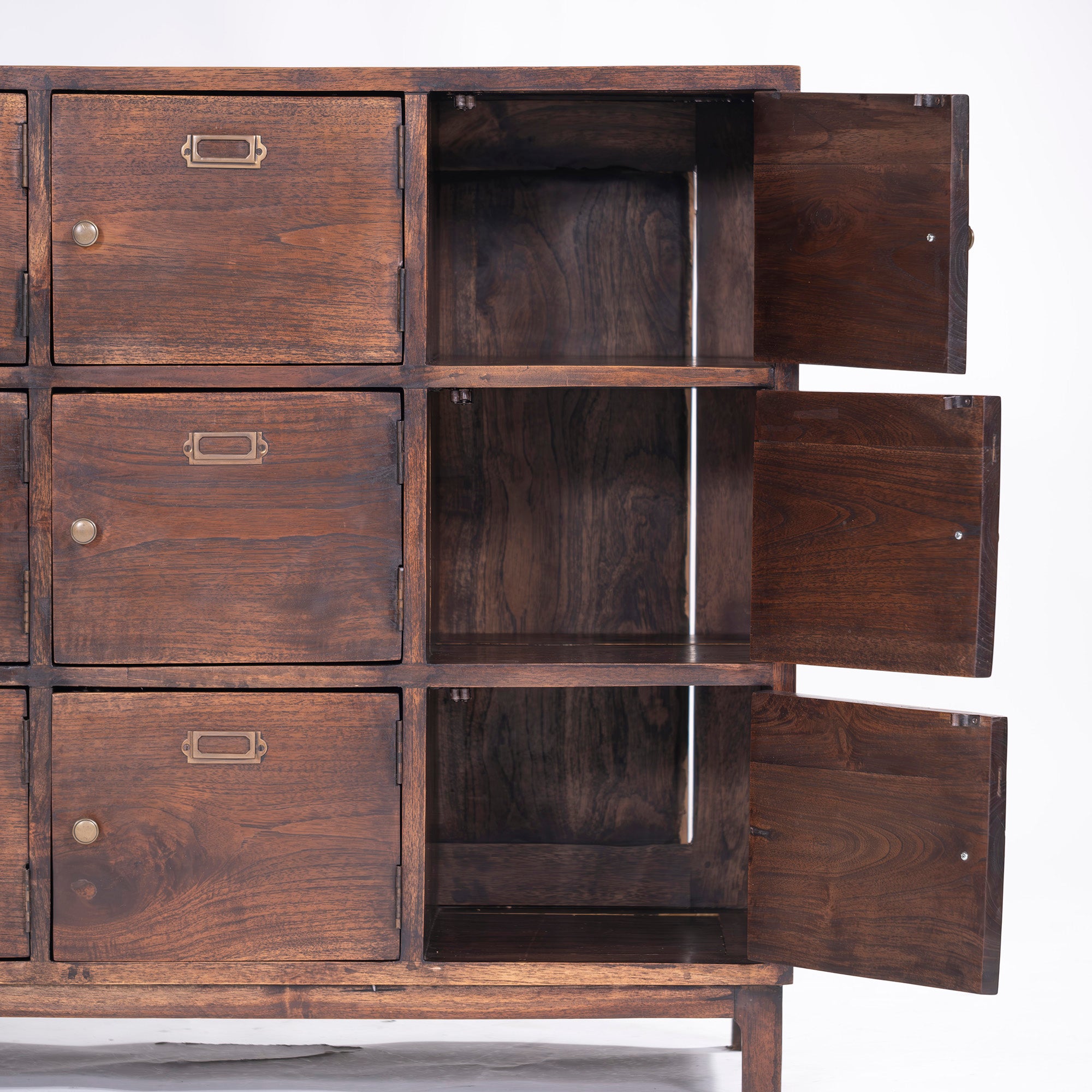 Cabinet 3×3 Solid wood cabinet Vintage style Asian design Living room storage Storage furniture Chest Sideboard