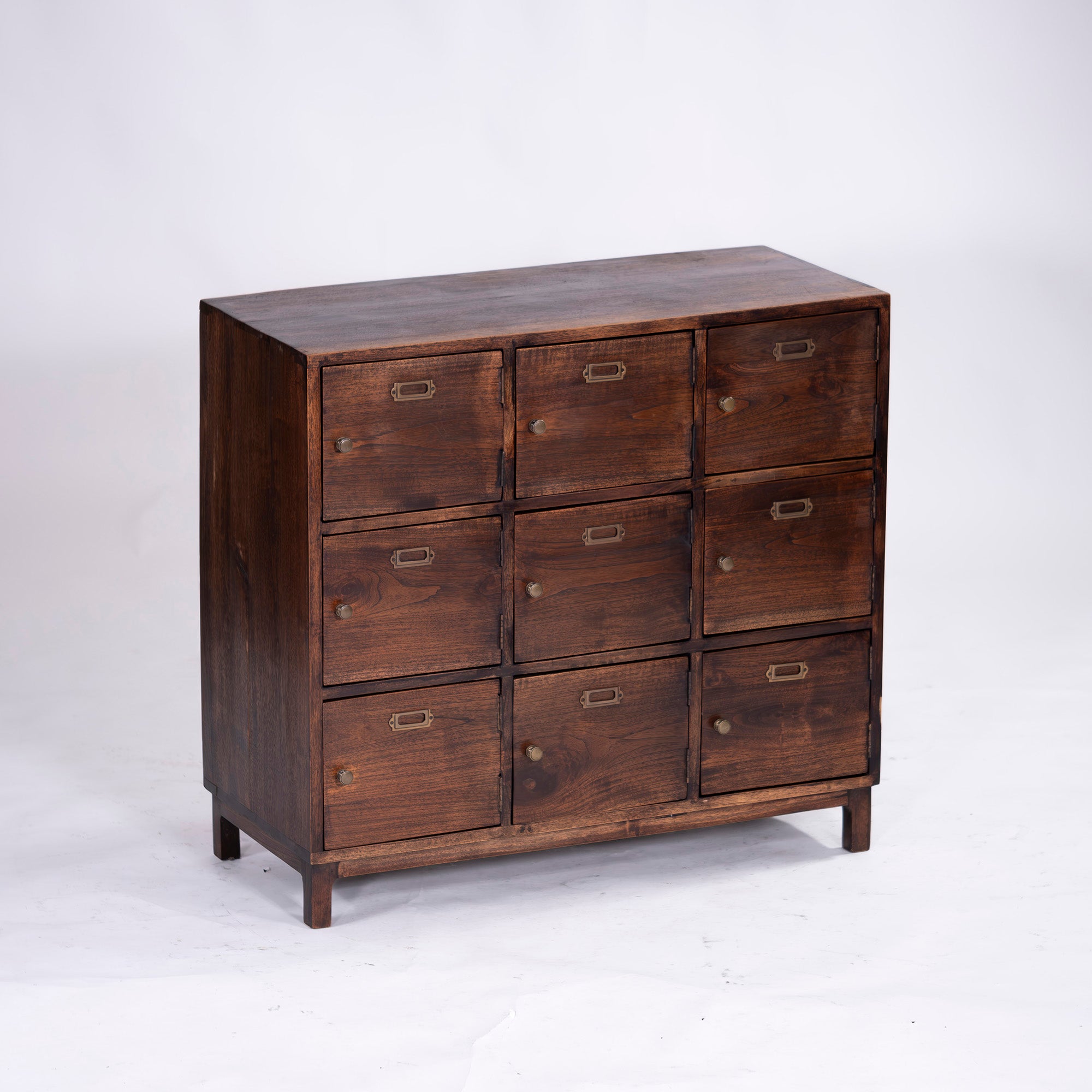 Cabinet 3×3 Solid wood cabinet Vintage style Asian design Living room storage Storage furniture Chest Sideboard