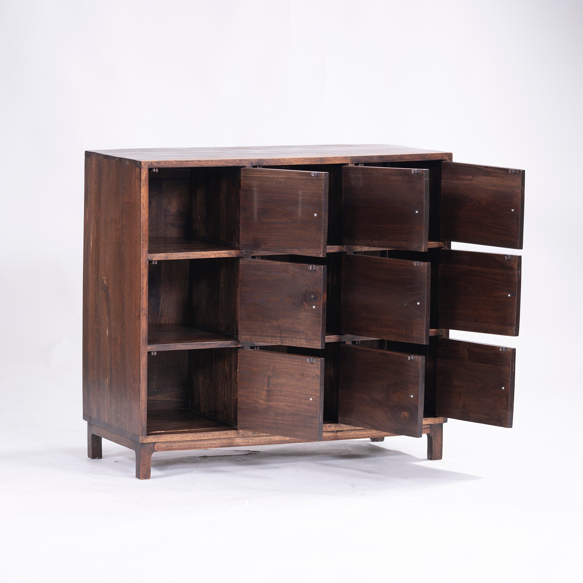 Cabinet 3×3 Solid wood cabinet Vintage style Asian design Living room storage Storage furniture Chest Sideboard