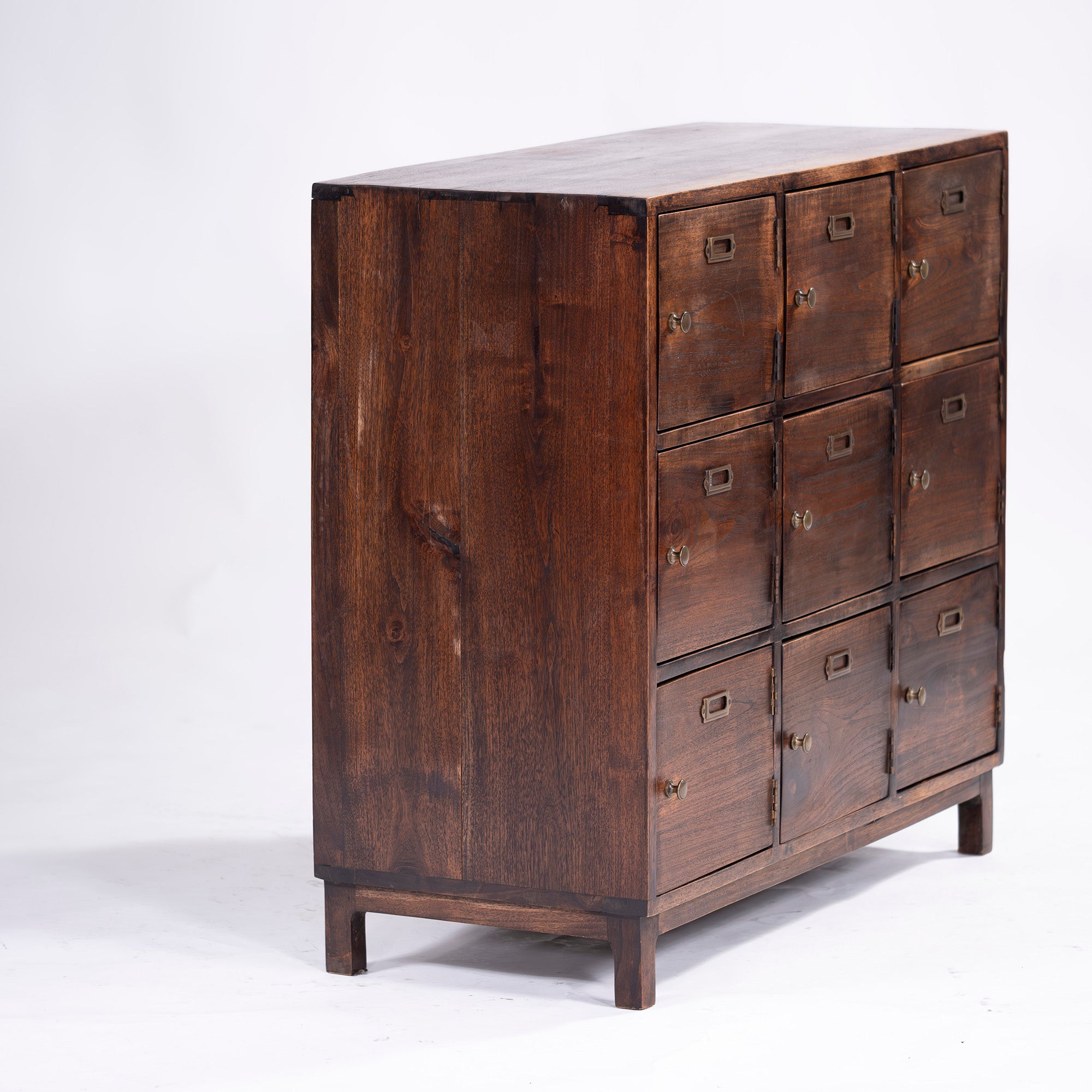 Cabinet 3×3 Solid wood cabinet Vintage style Asian design Living room storage Storage furniture Chest Sideboard
