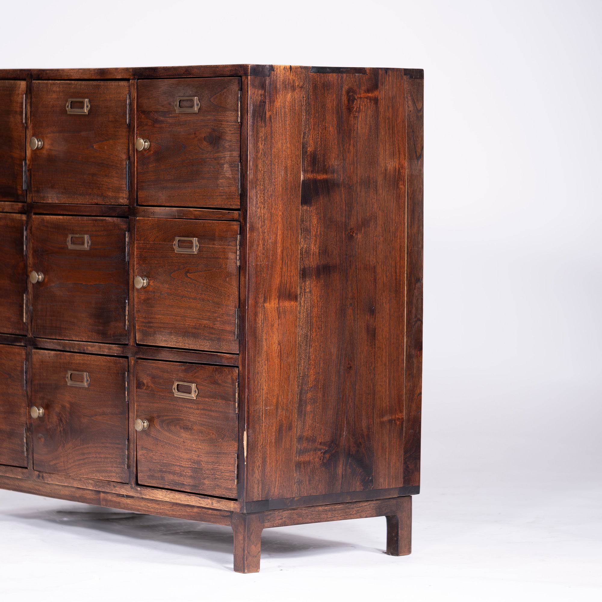 Cabinet 3×3 Solid wood cabinet Vintage style Asian design Living room storage Storage furniture Chest Sideboard