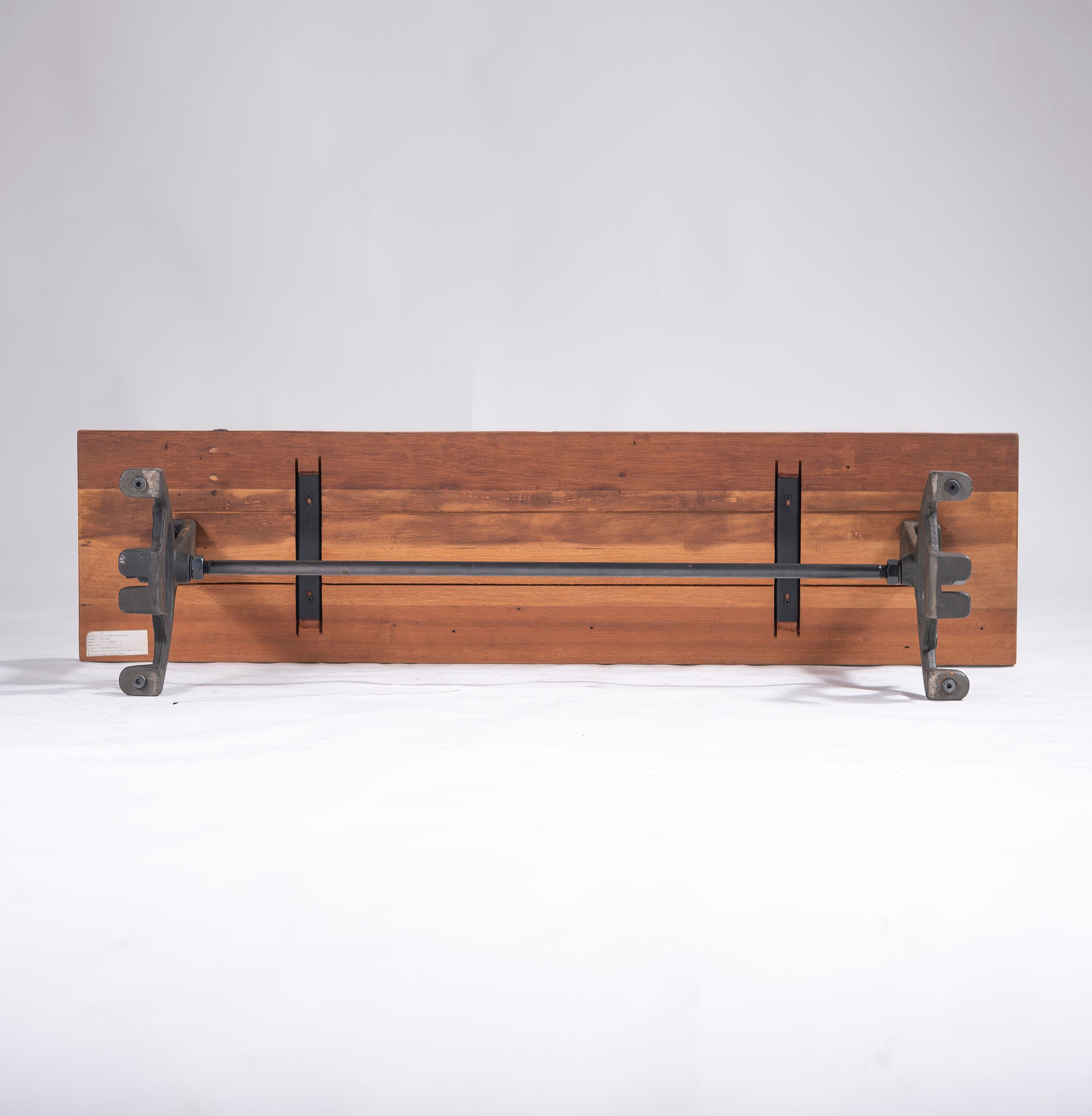 Dining bench CRASH GATE DISTRICT EIGHT Baton bench made of old pine wood and iron