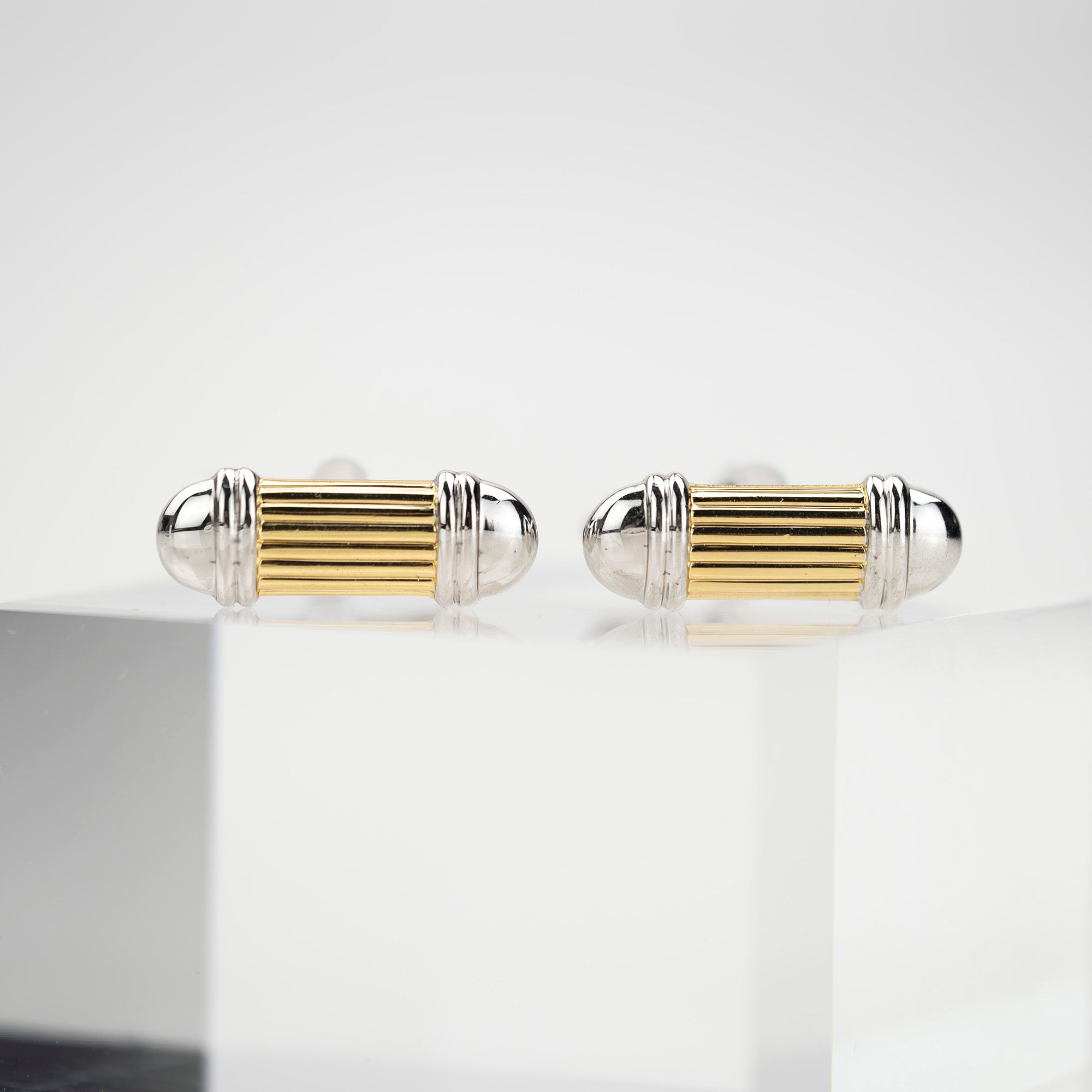 Christian Dior Cufflinks Silver 925 x Gold