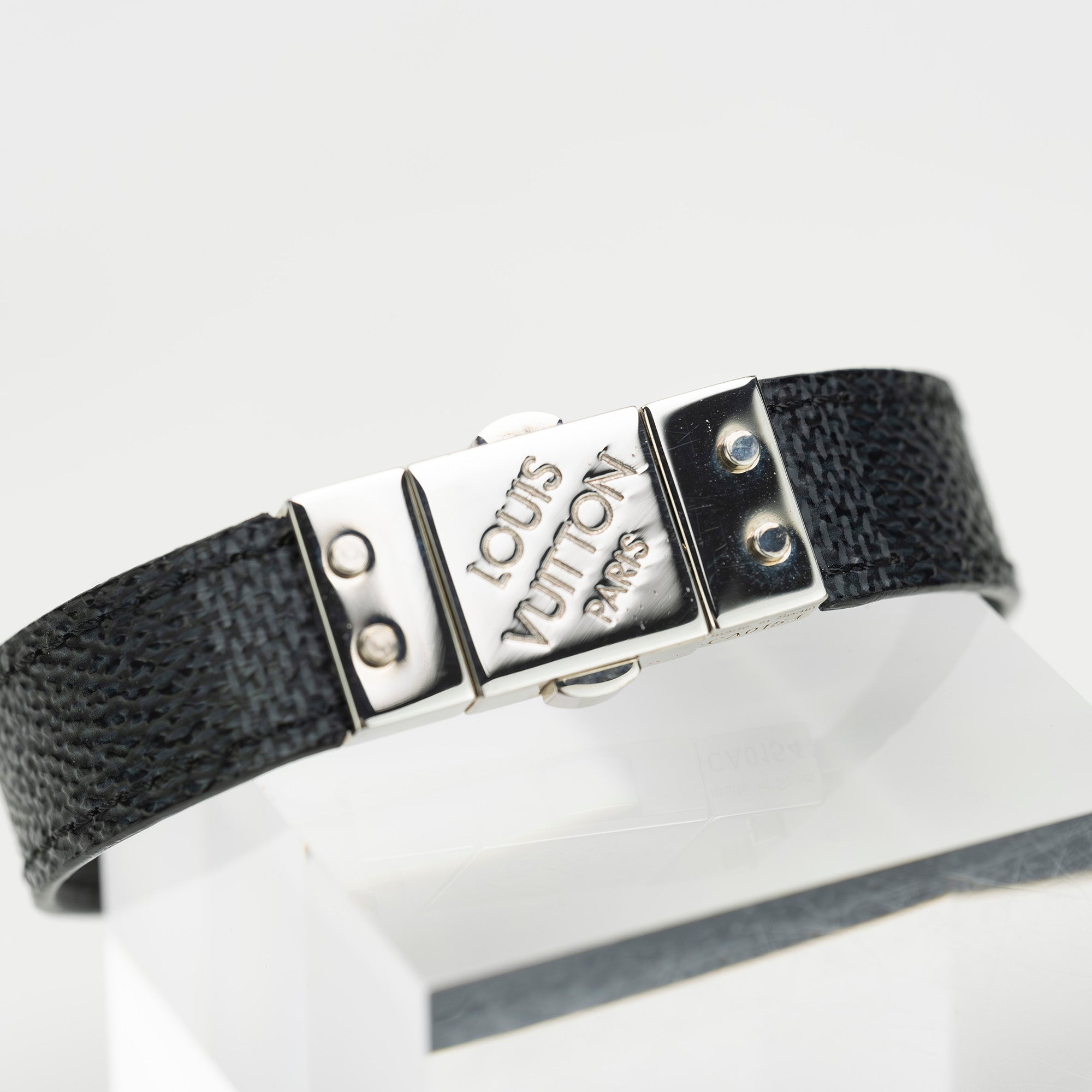 ルイヴィトン ダミエグラフィット Louis Vuitton Damier Graphite ブラスレ チェックイット リバーシブル 18サイズ メンズアクセサリー