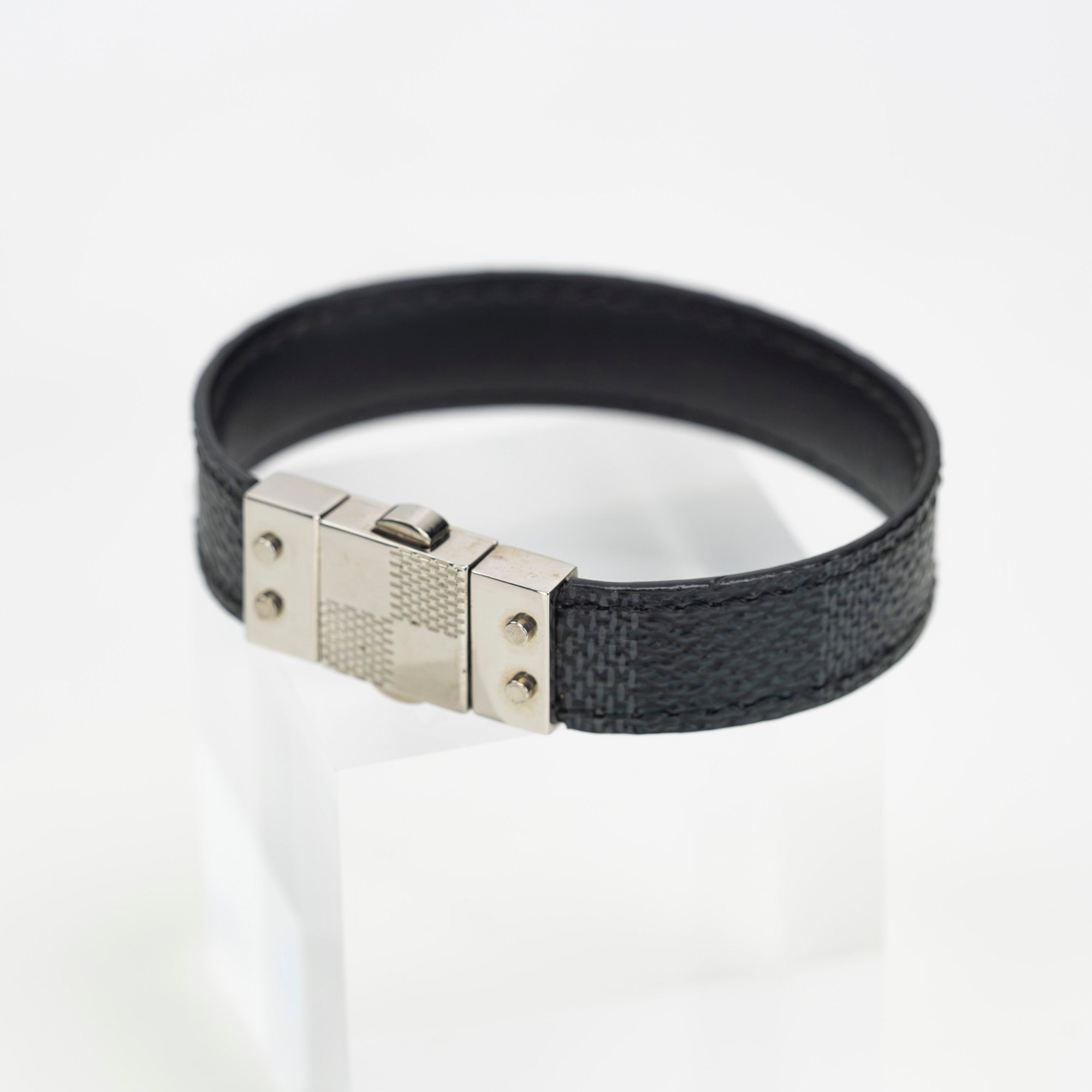 ルイヴィトン ダミエグラフィット Louis Vuitton Damier Graphite ブラスレ チェックイット リバーシブル 18サイズ メンズアクセサリー