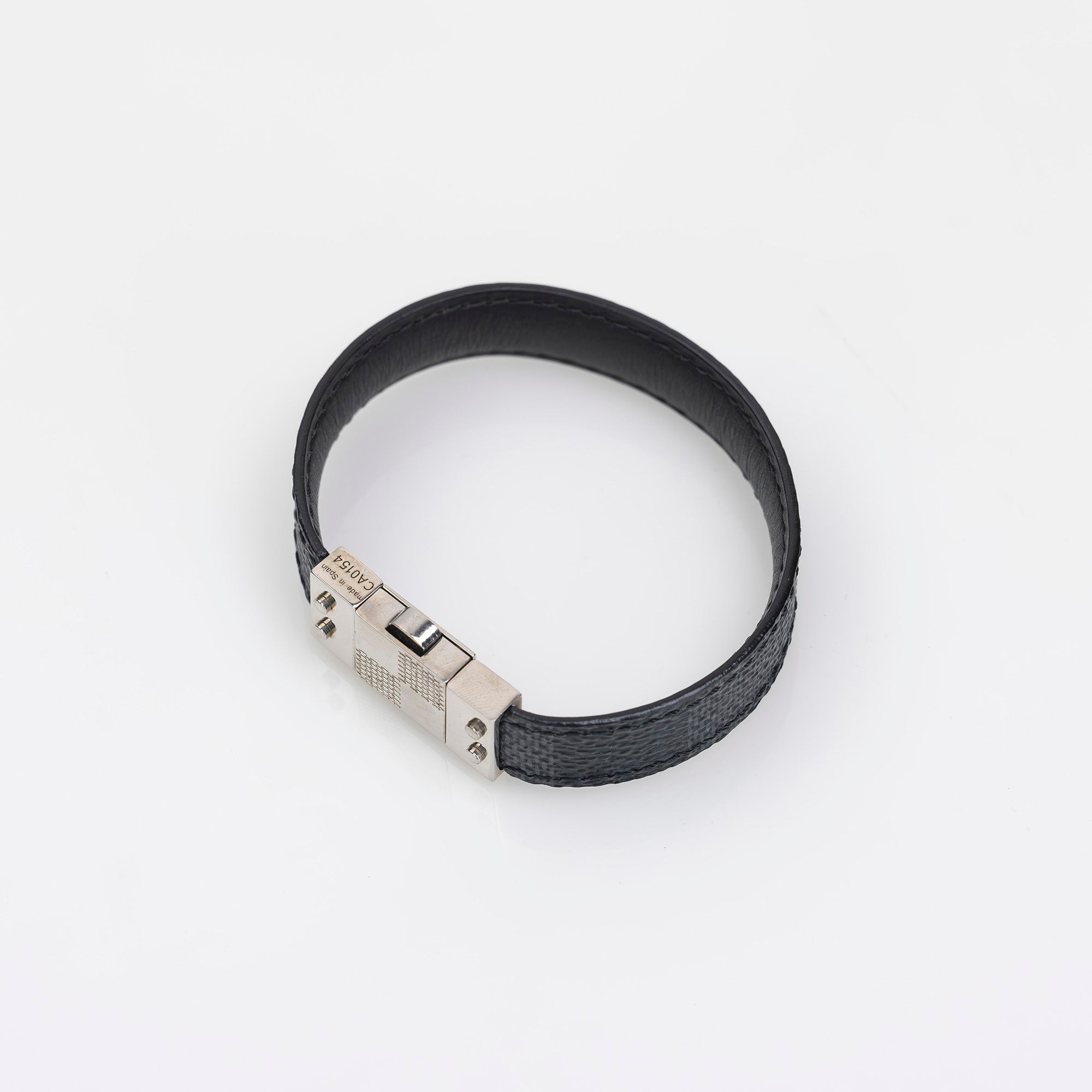 ルイヴィトン ダミエグラフィット Louis Vuitton Damier Graphite ブラスレ チェックイット リバーシブル 18サイズ メンズアクセサリー