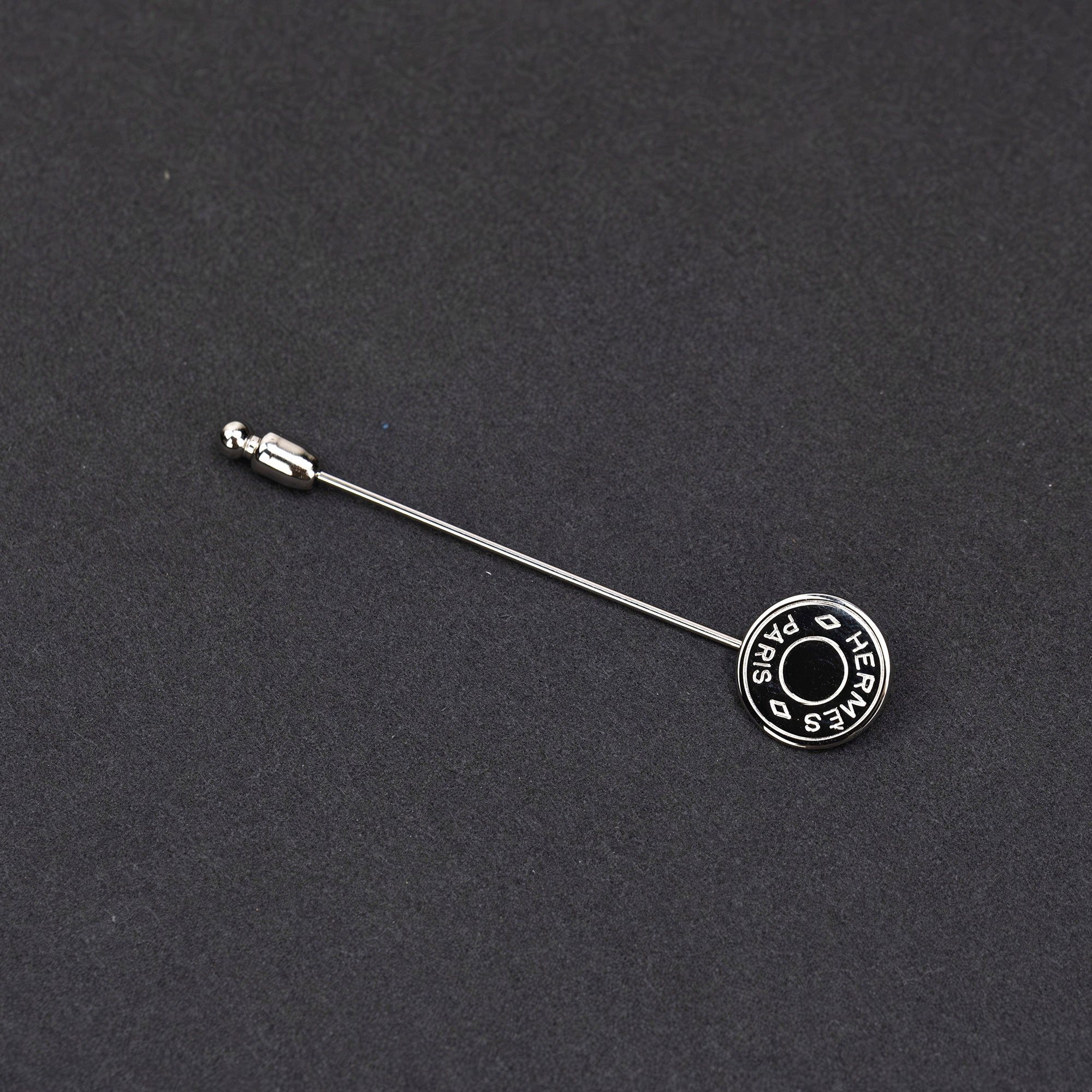 HERMES Serie Pin Brooch Stick Pin Hat Pin Silver