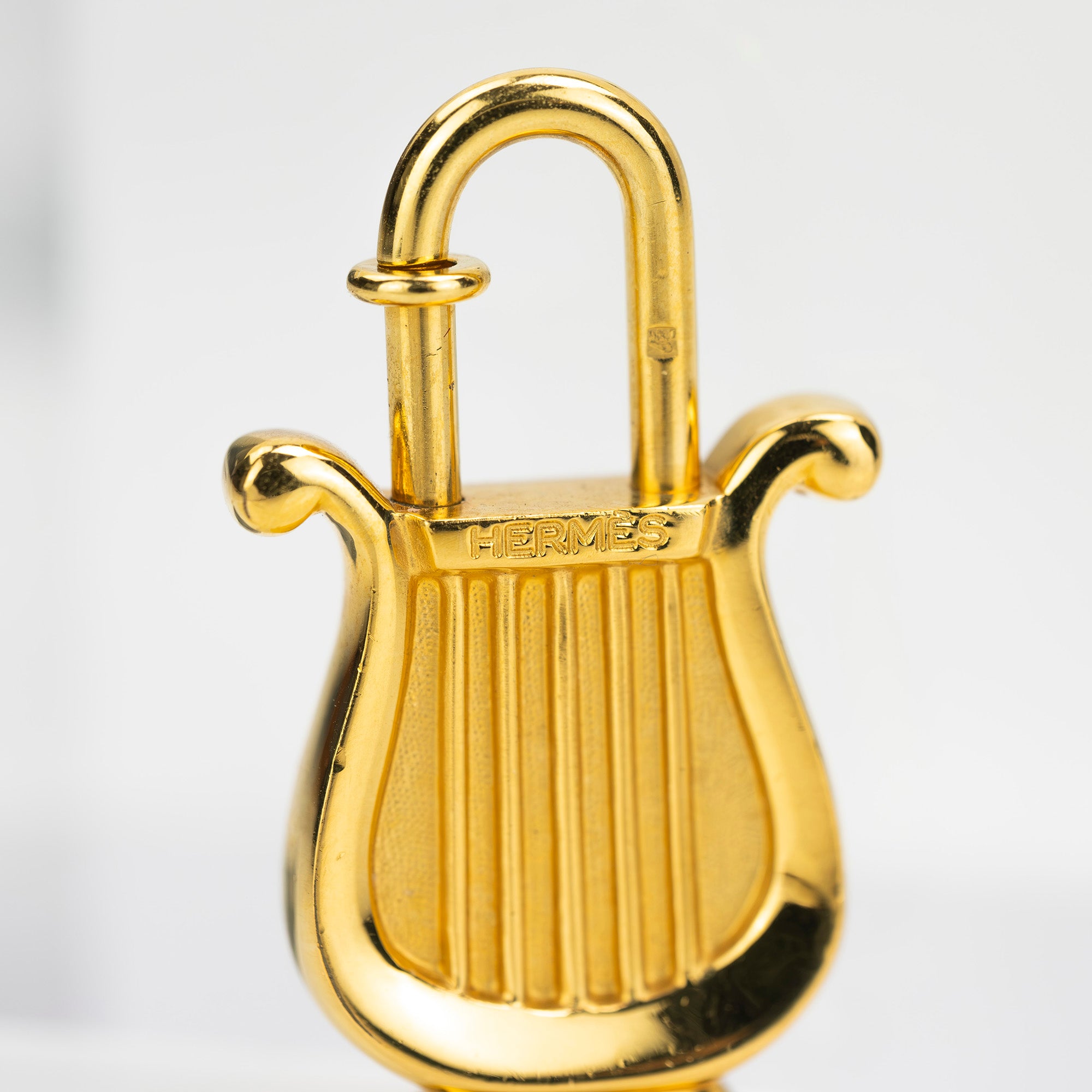 Hermes Annee de la Music Padlock Charm Harp Motif 1996 Limited Edition