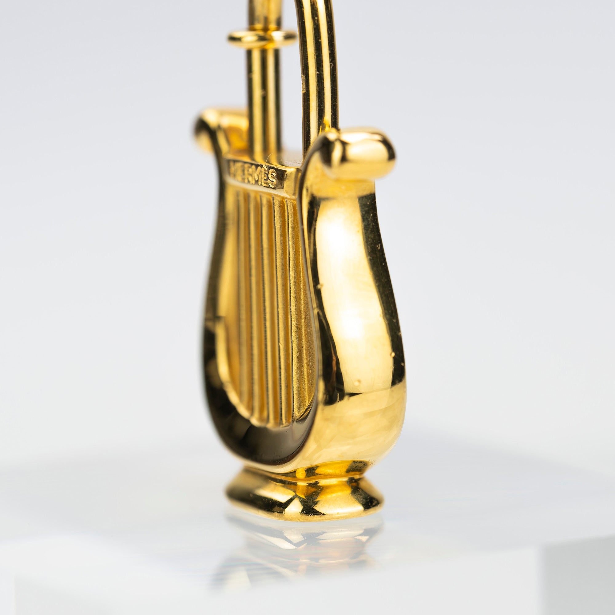 Hermes Annee de la Music Padlock Charm Harp Motif 1996 Limited Edition
