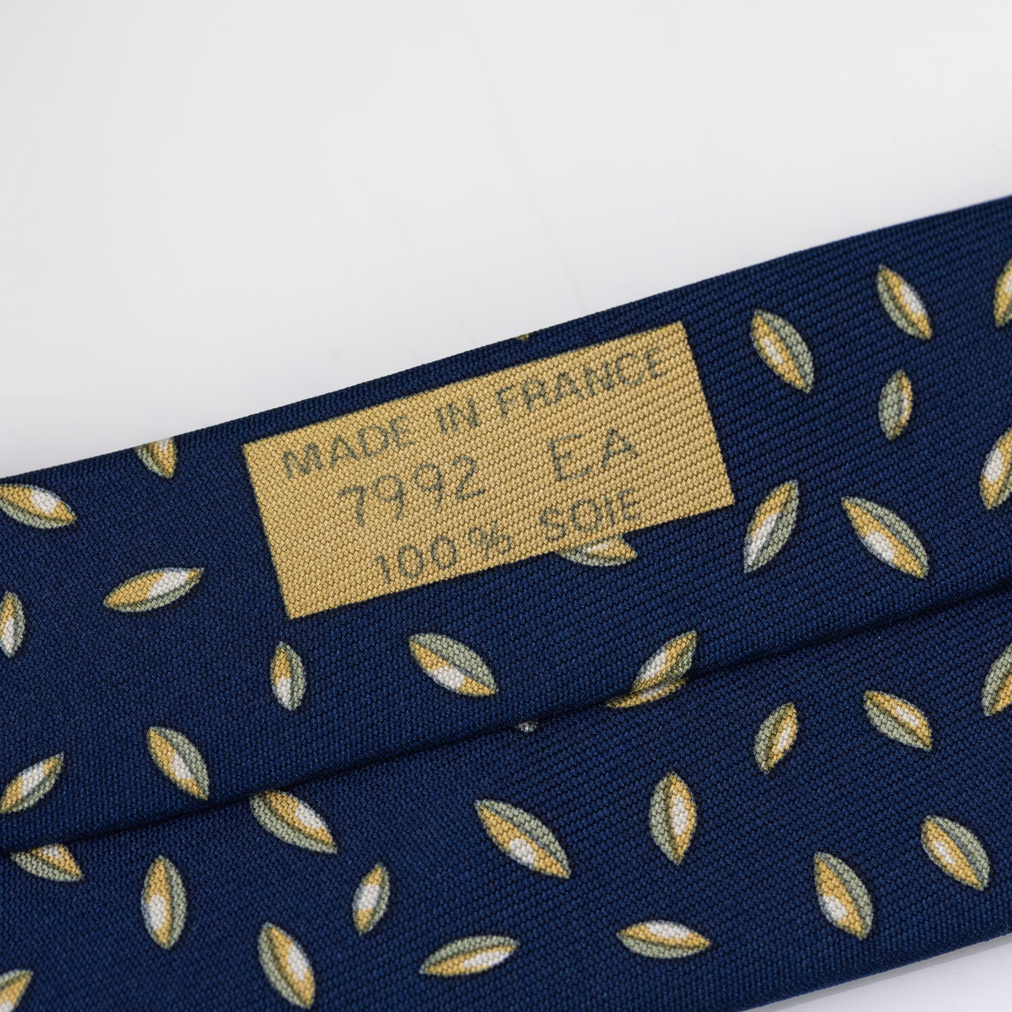 HERMES Hermes Men's Accessories Silk Items Tie Navy Good Condition