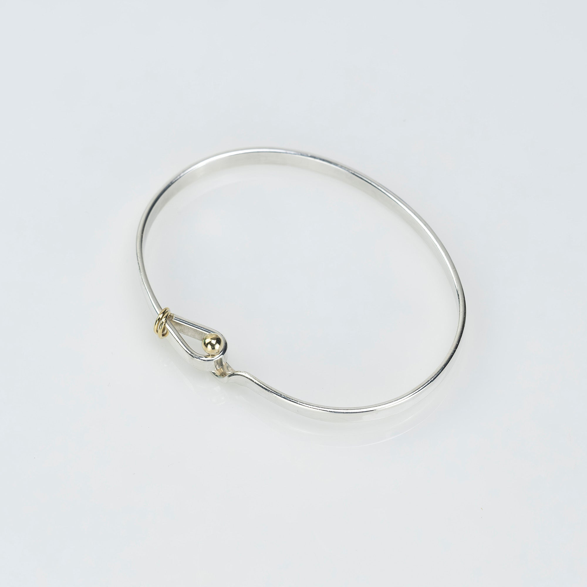 ティファニー TIFFANY&Co. フック&アイ バングル ブレスレット アクセサリー シルバー925 K18 12.7g