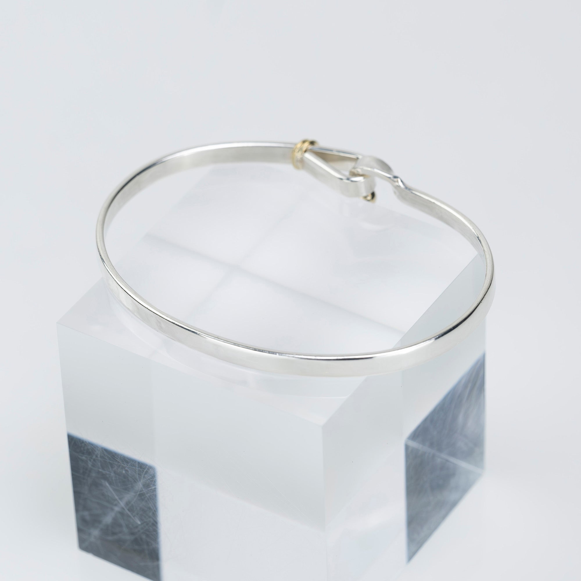 ティファニー TIFFANY&Co. フック&アイ バングル ブレスレット アクセサリー シルバー925 K18 12.7g