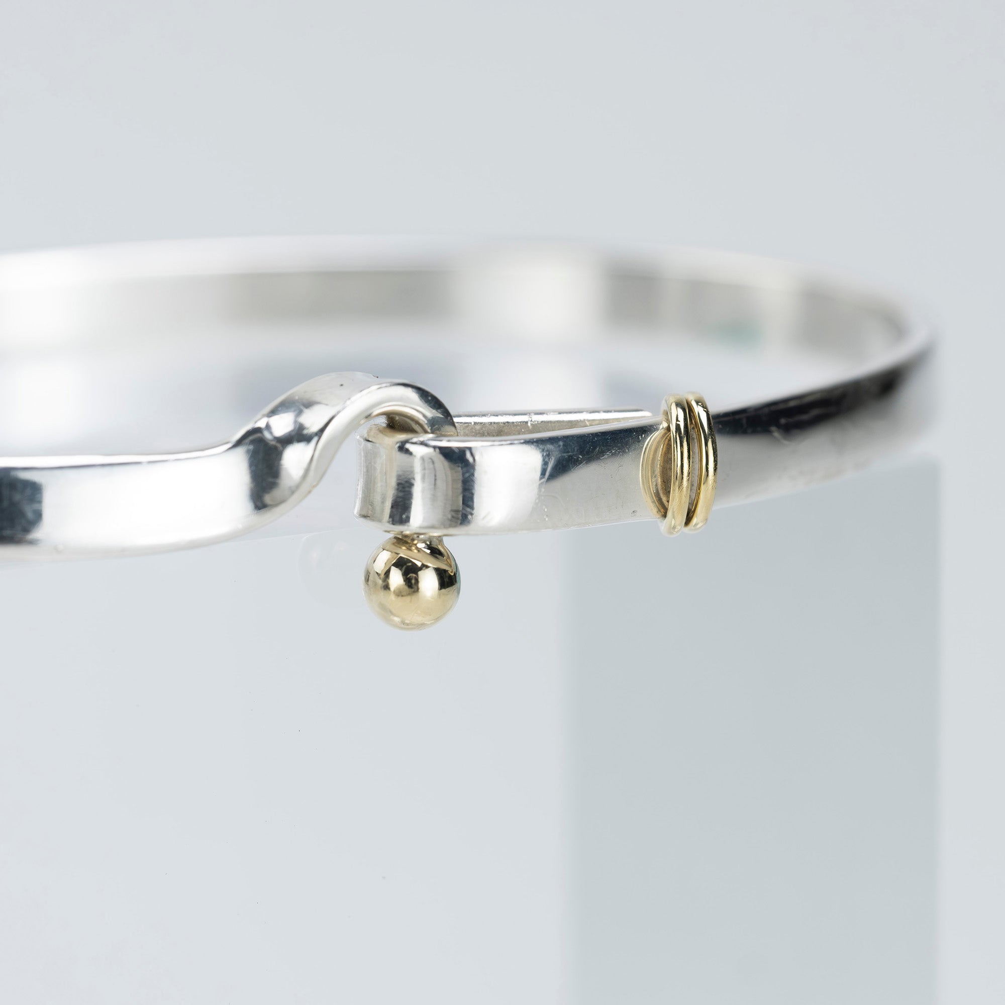 ティファニー TIFFANY&Co. フック&アイ バングル ブレスレット アクセサリー シルバー925 K18 12.7g