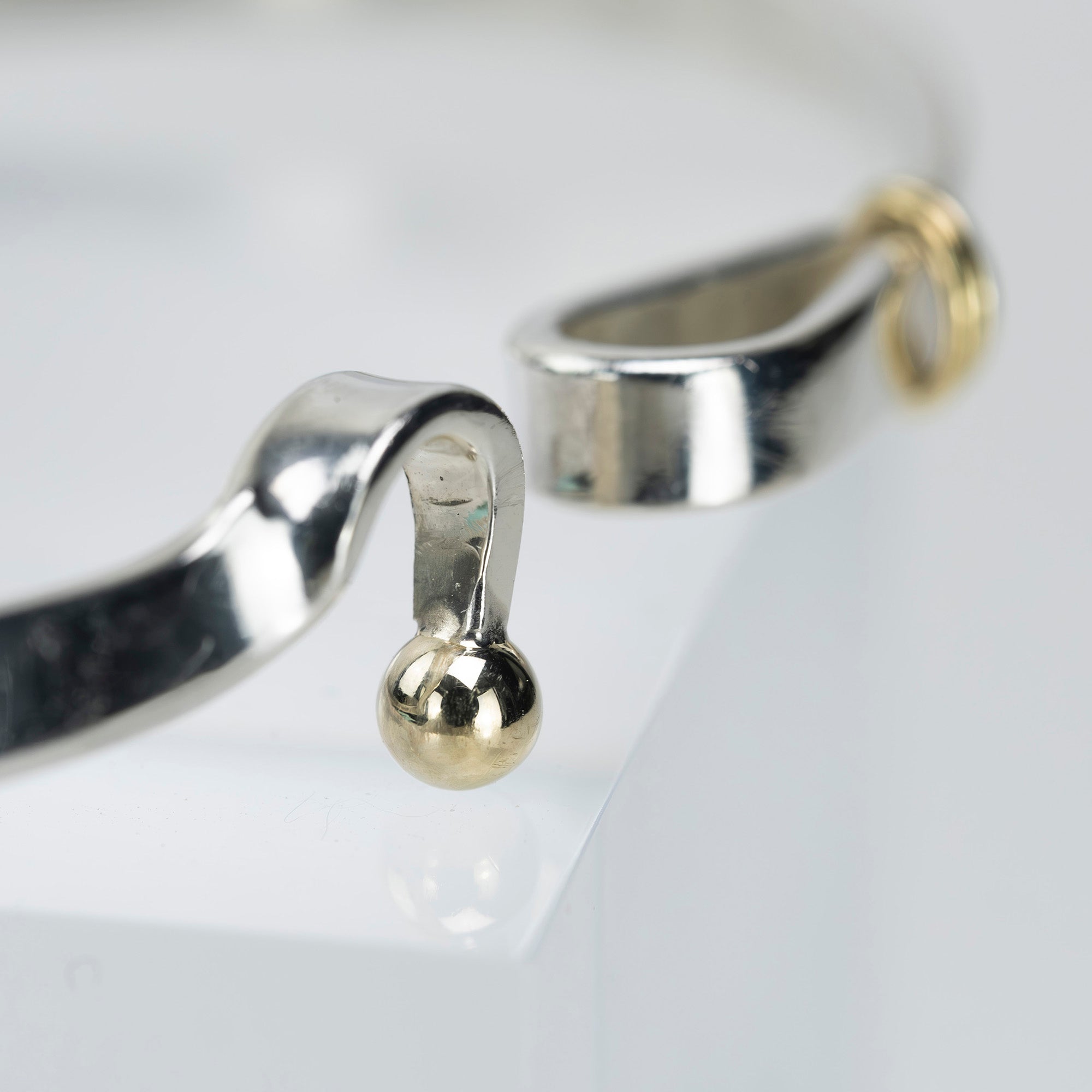 ティファニー TIFFANY&Co. フック&アイ バングル ブレスレット アクセサリー シルバー925 K18 12.7g