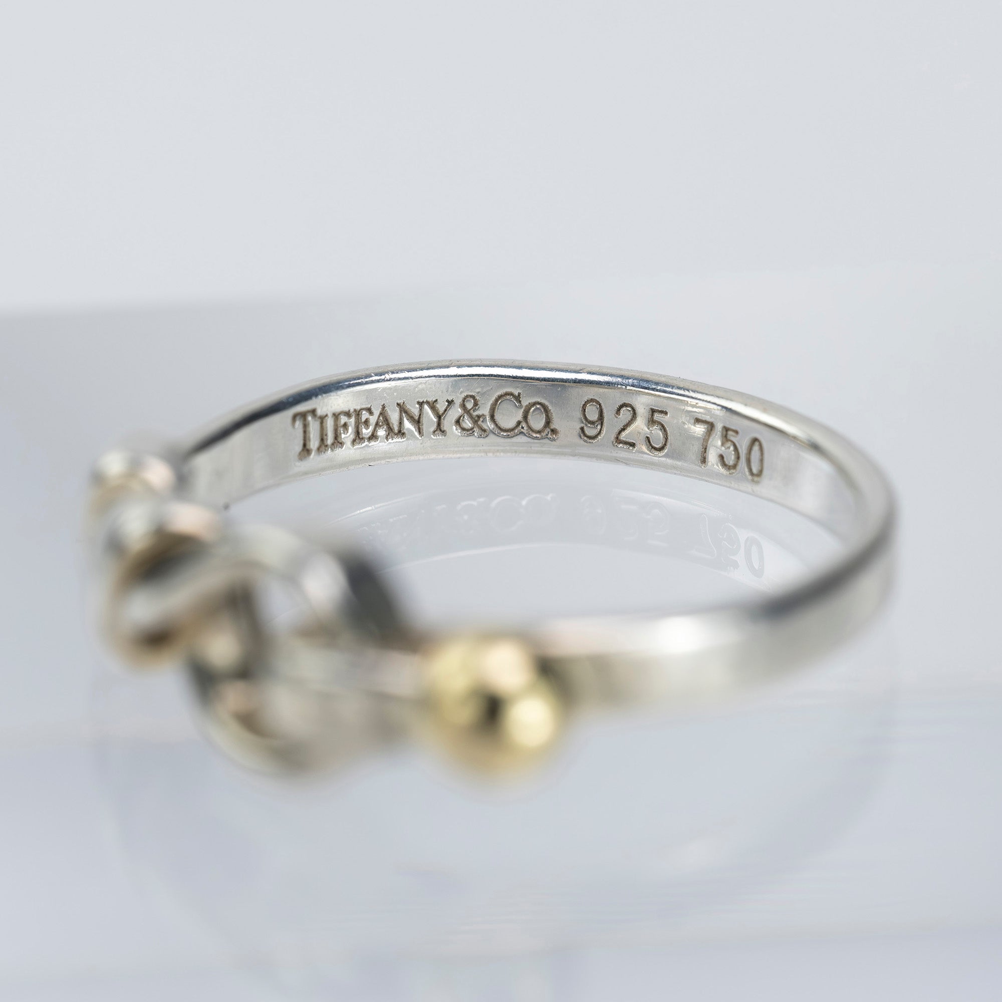ティファニー TIFFANY&Co. フラットワイヤー ラブノット リング 12号 レディースアクセサリー シルバー925 K18