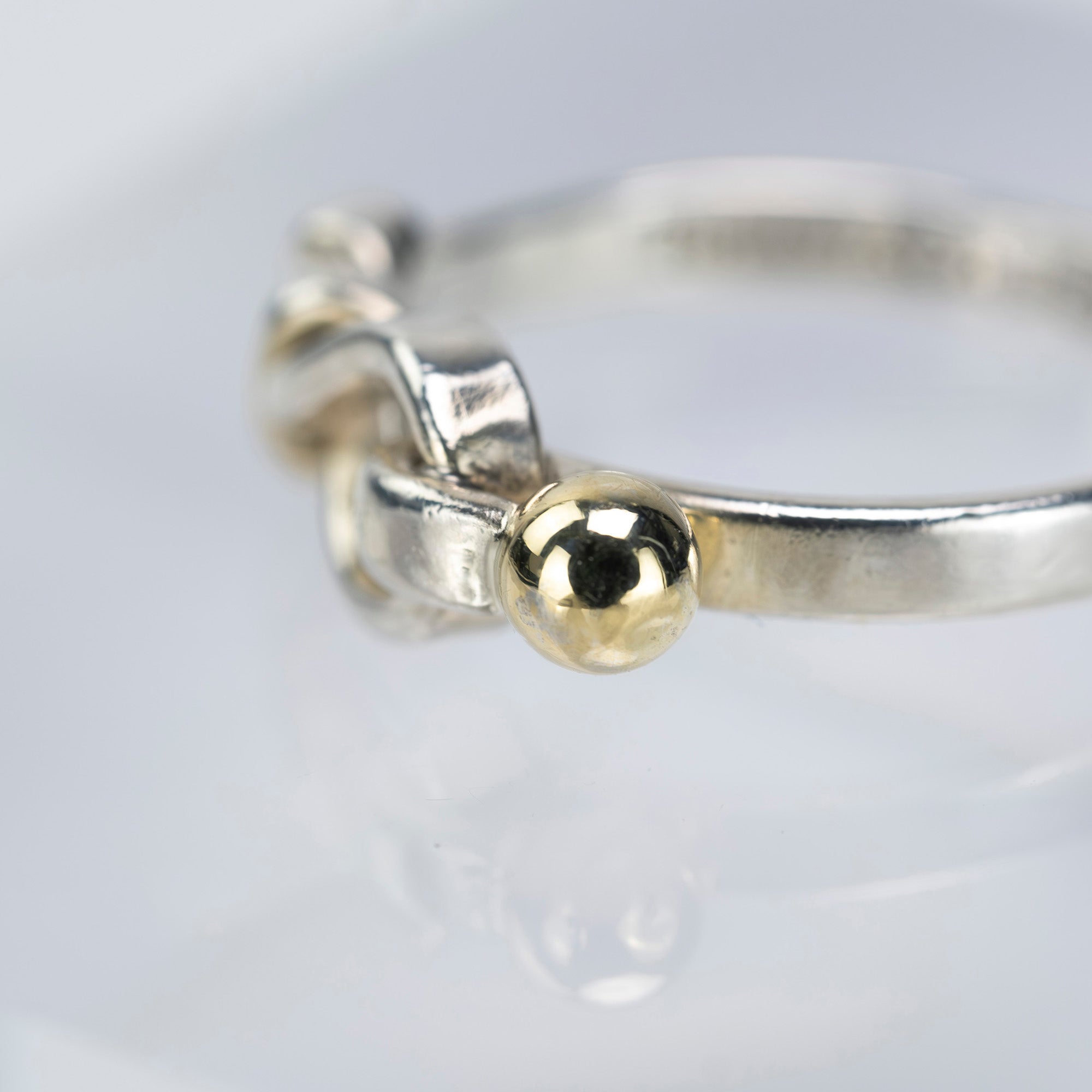 ティファニー TIFFANY&Co. フラットワイヤー ラブノット リング 12号 レディースアクセサリー シルバー925 K18