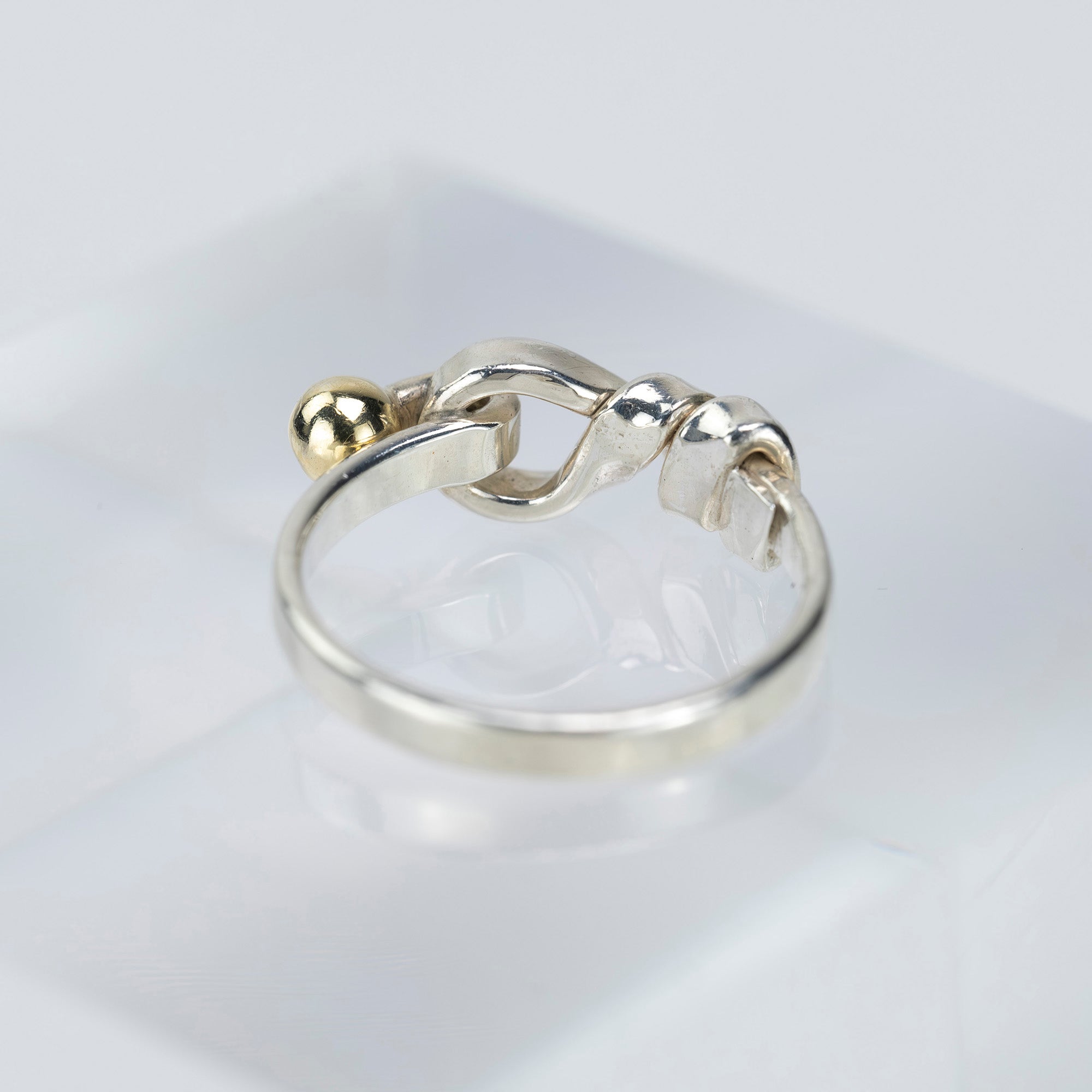 ティファニー TIFFANY&Co. フラットワイヤー ラブノット リング 12号 レディースアクセサリー シルバー925 K18