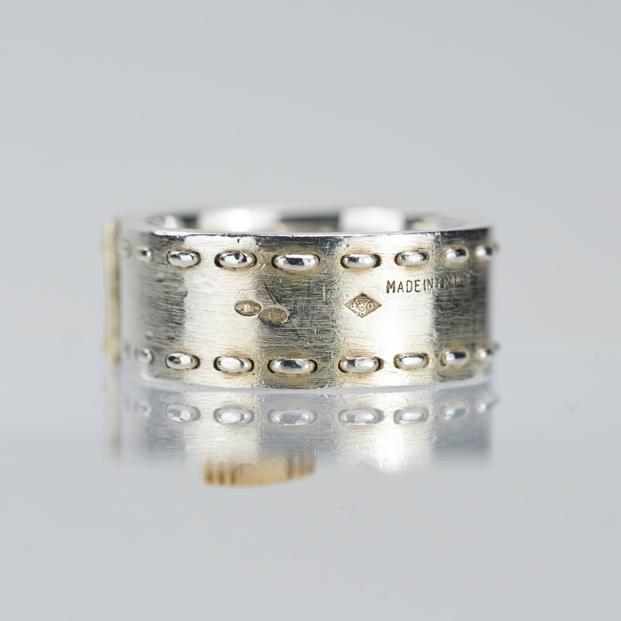Hermes Kelly Ring, Silver 925, 18K, Size 9, Total weight approx. 10.32g