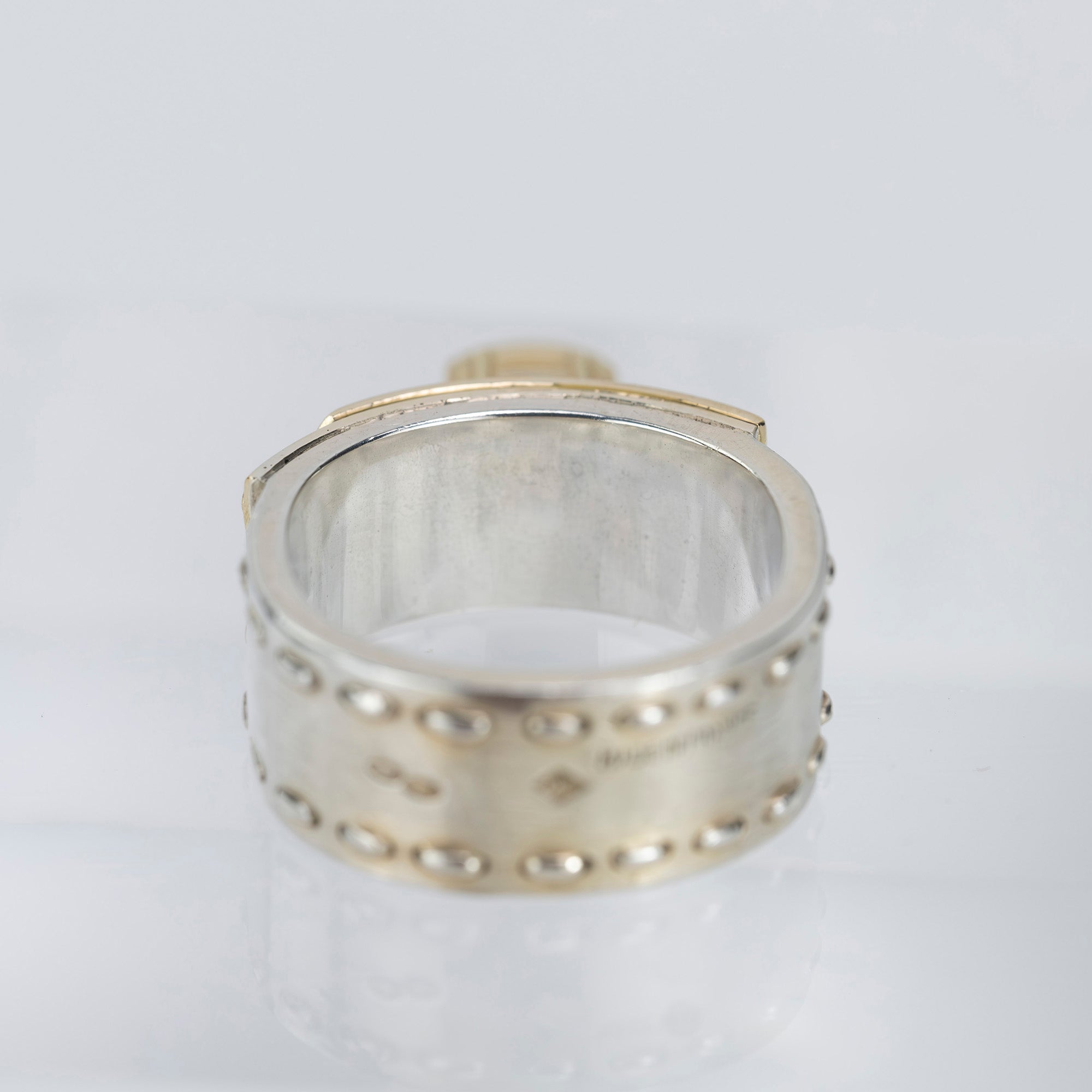Hermes Kelly Ring, Silver 925, 18K, Size 9, Total weight approx. 10.32g