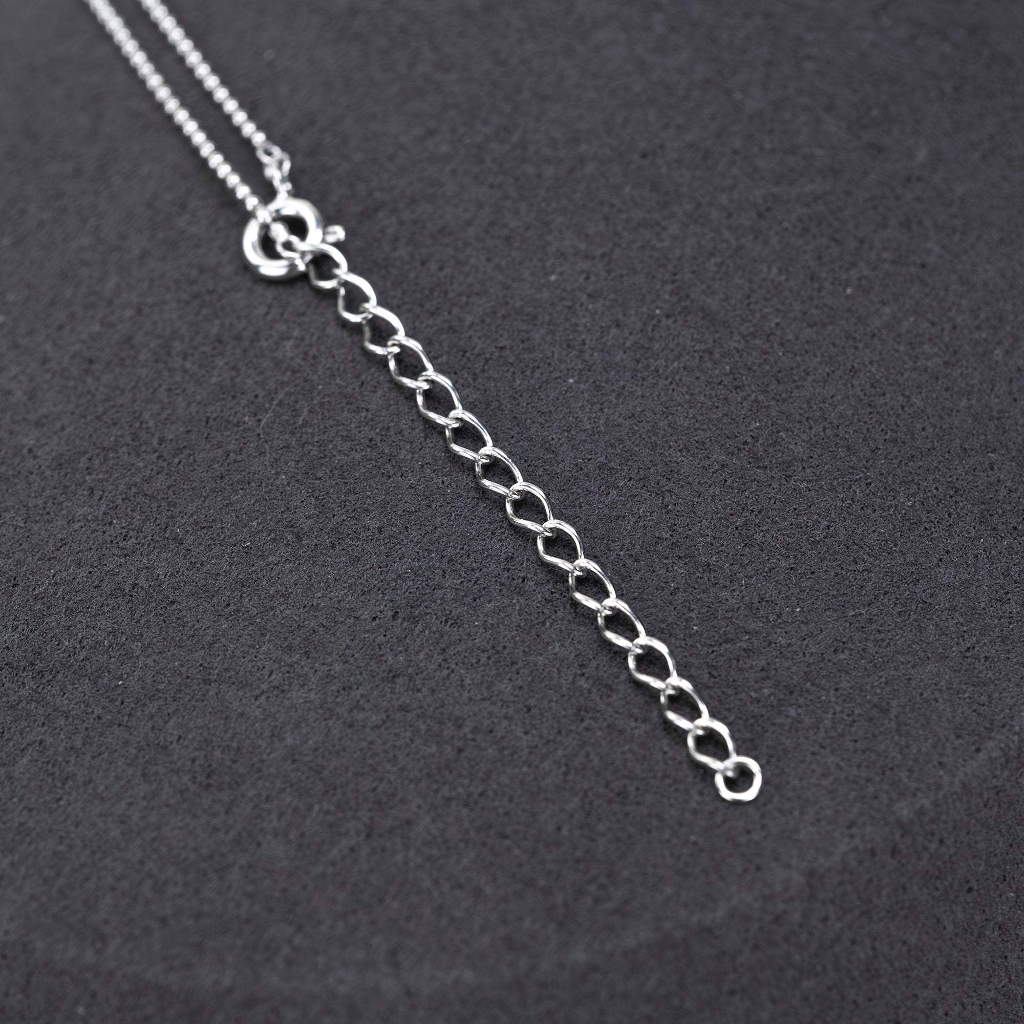 Justin Davis BABY EMINEM Ring Necklace Silver x Onyx