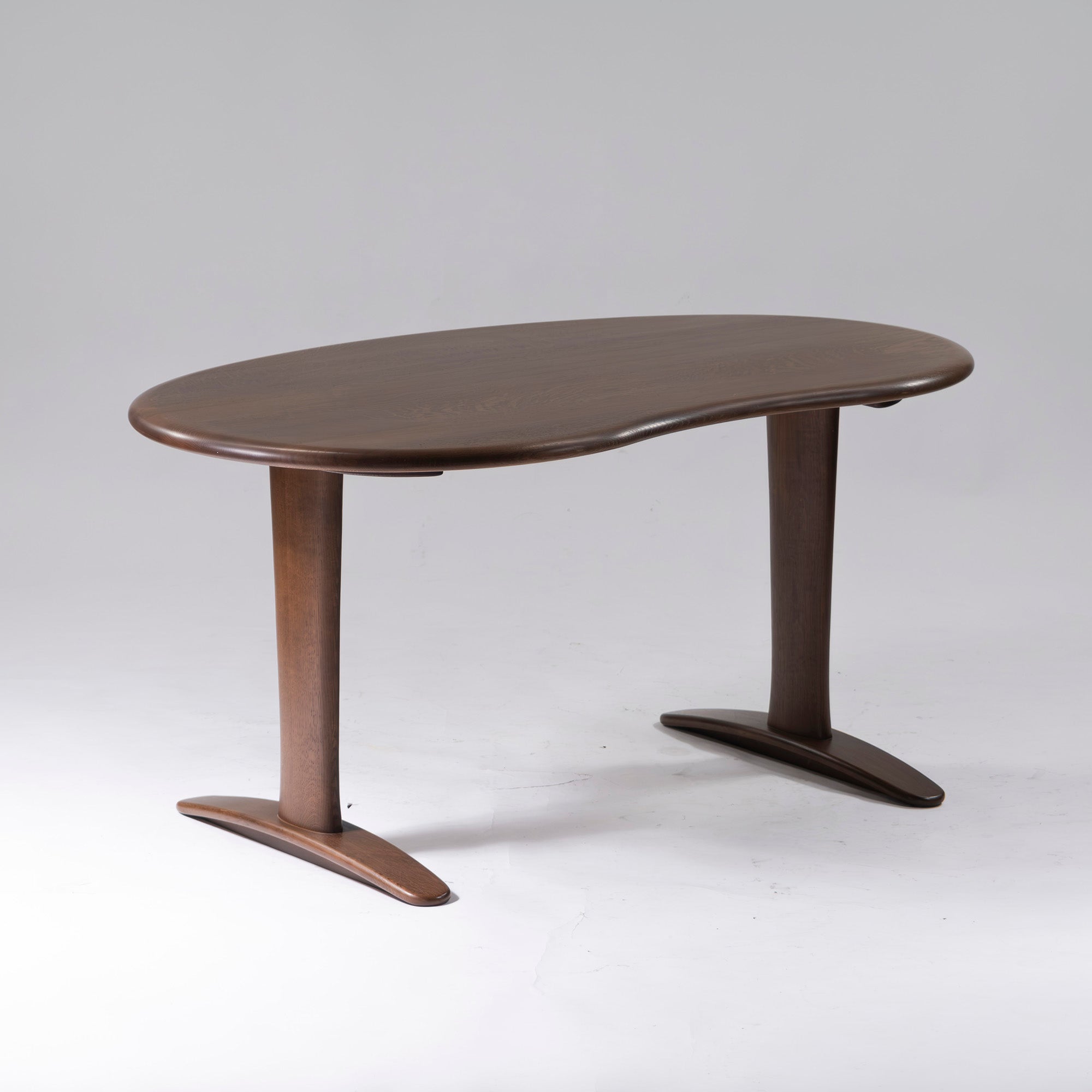 Dining table Hida Sangyo Woodpecker JIN Dining table w145 Oak bean-shaped top Bean table Solid wood