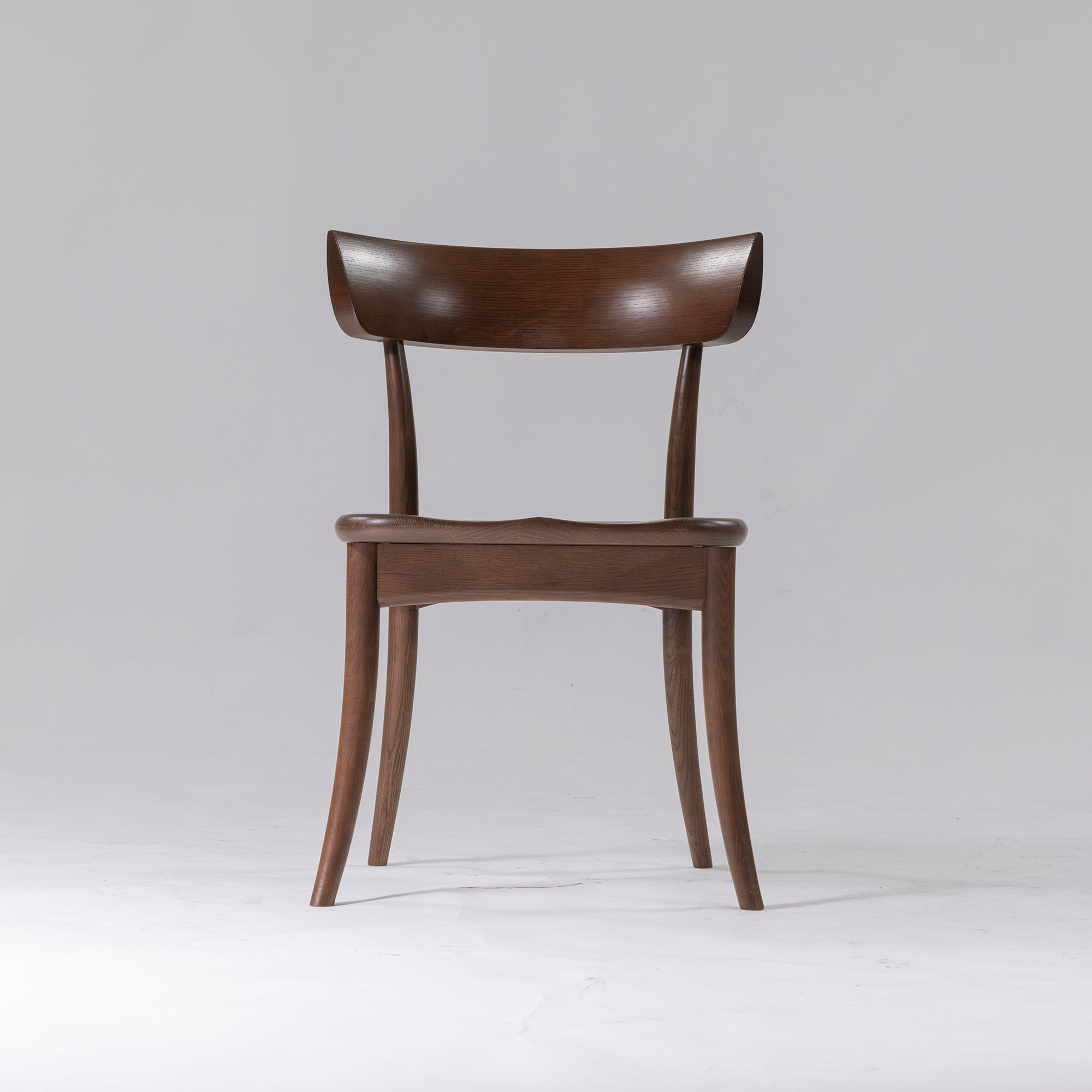 Dining chair Hida Sangyo KITZUKI CRESCENT Armless chair (1) Solid oak wood Wooden seat Japanese modern Natural