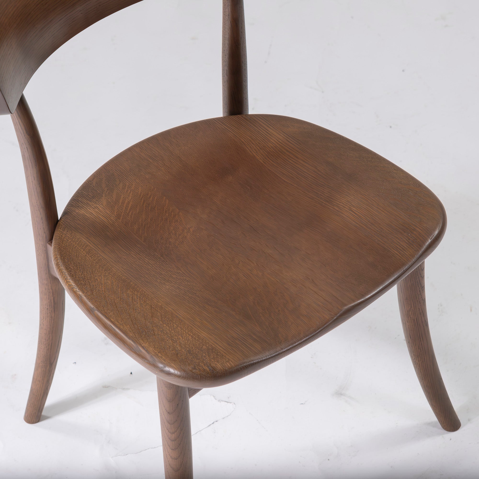 Dining chair Hida Sangyo KITZUKI CRESCENT Armless chair (1) Solid oak wood Wooden seat Japanese modern Natural