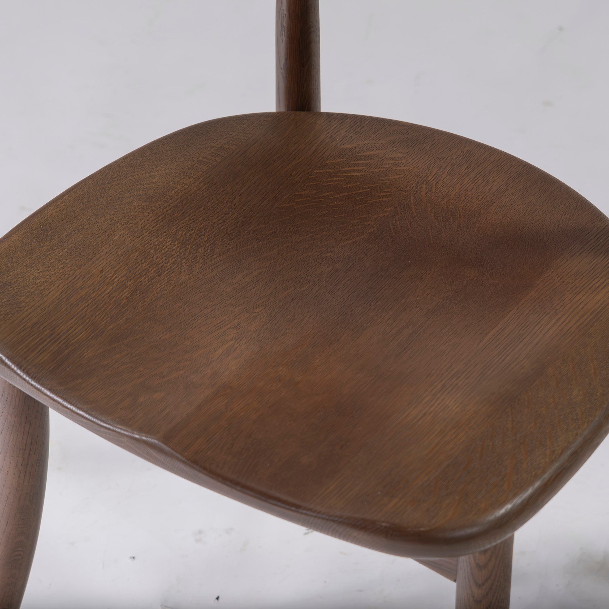 Dining chair Hida Sangyo KITZUKI CRESCENT Armless chair (1) Solid oak wood Wooden seat Japanese modern Natural