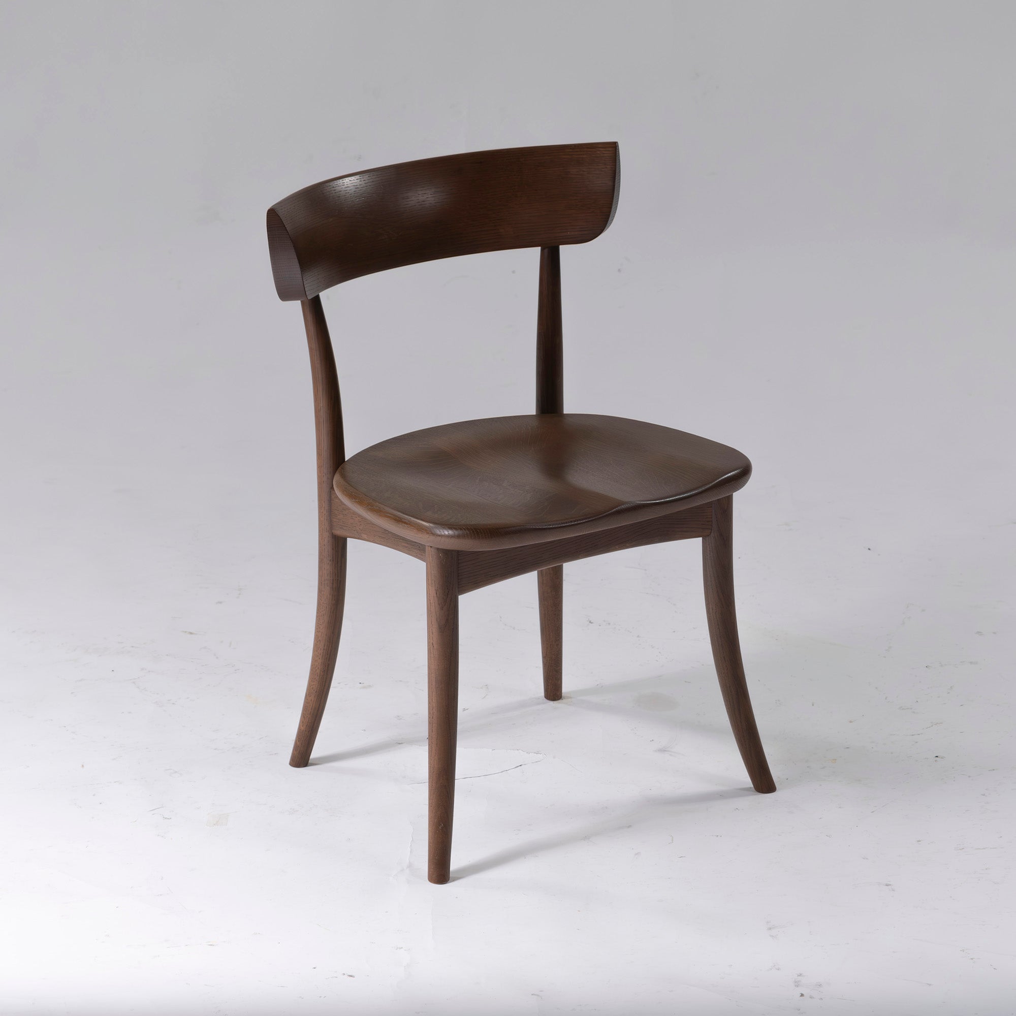 Dining chair Hida Sangyo KITZUKI CRESCENT Armless chair (2) Solid oak wood Wooden seat Japanese modern Natural