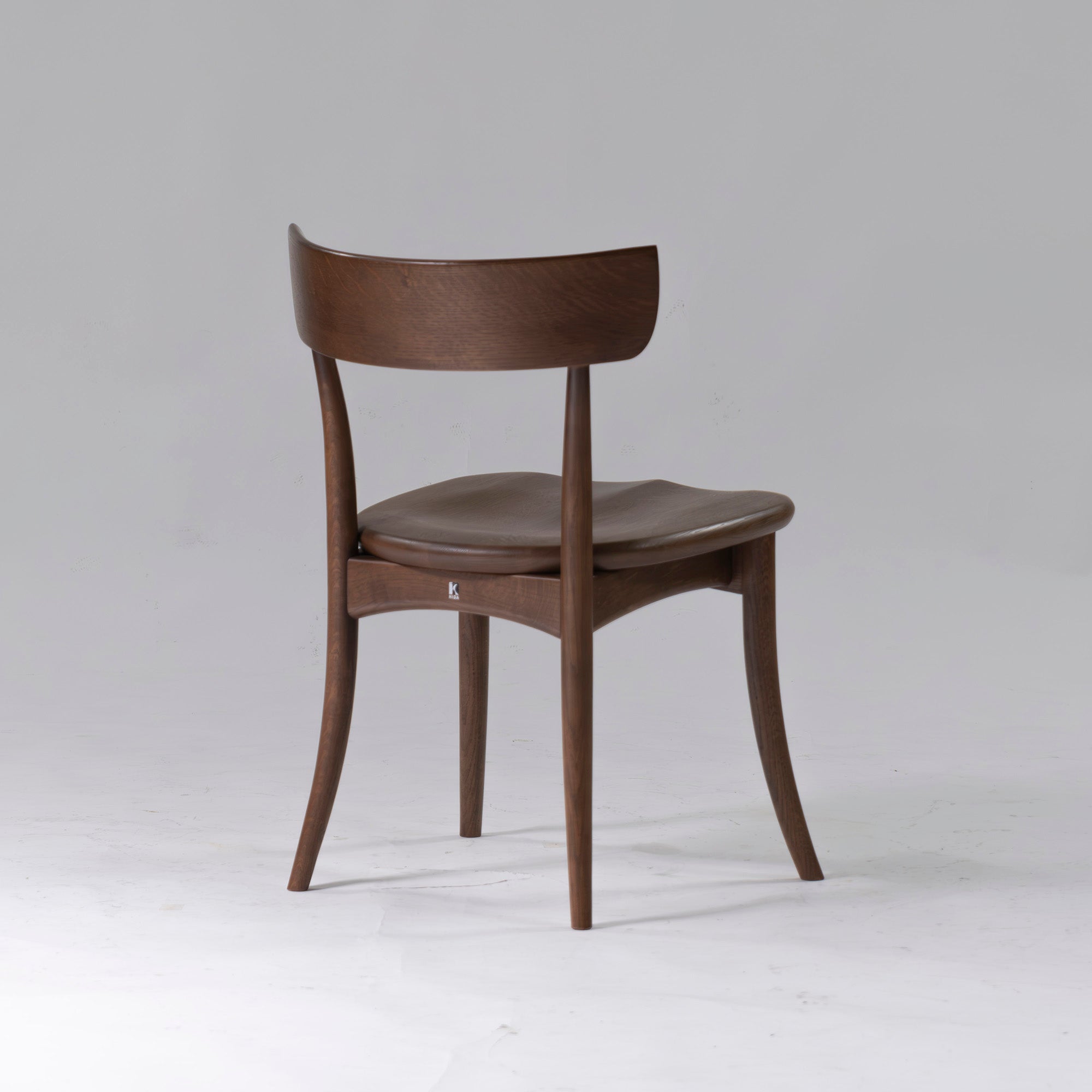 Dining chair Hida Sangyo KITZUKI CRESCENT Armless chair (2) Solid oak wood Wooden seat Japanese modern Natural
