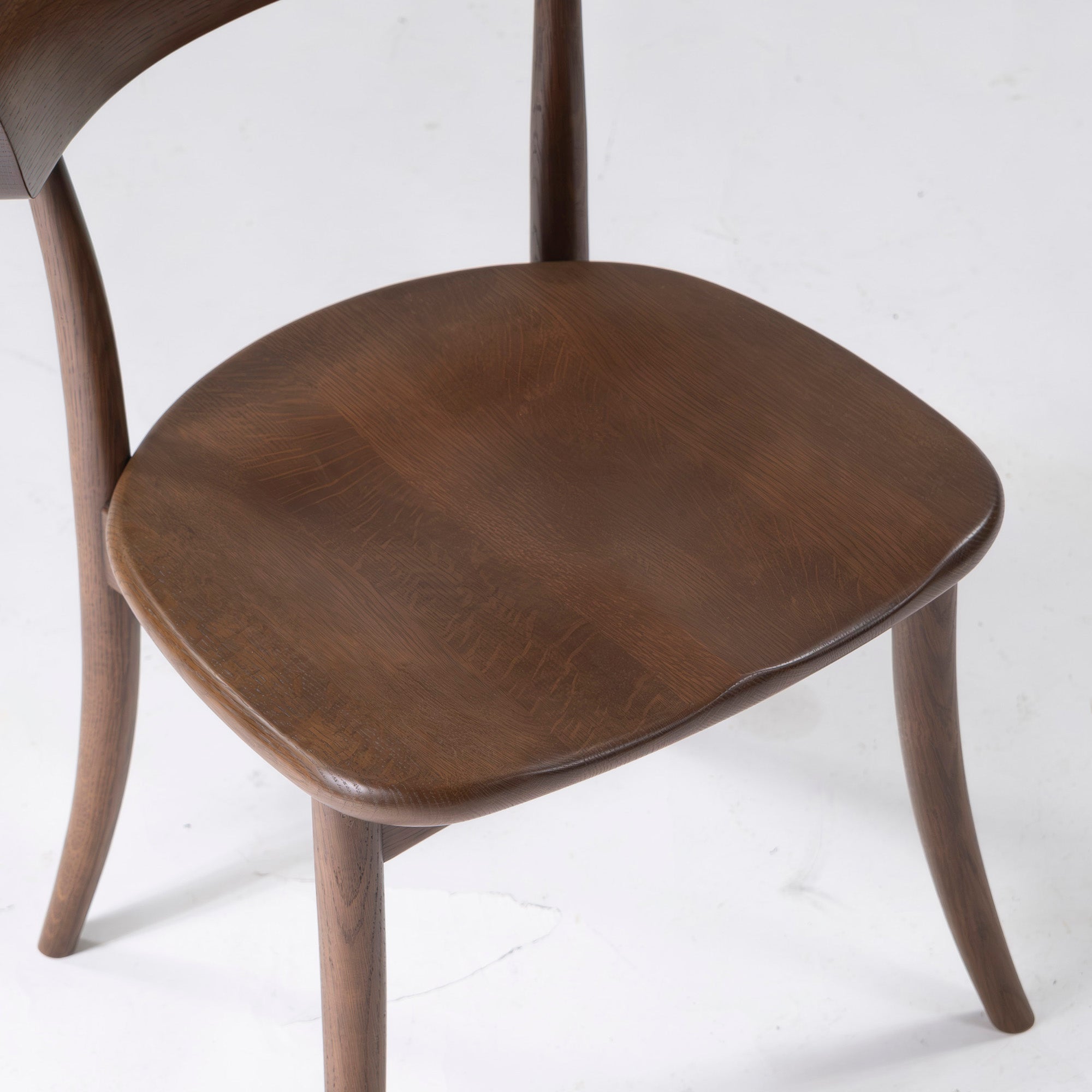 Dining chair Hida Sangyo KITZUKI CRESCENT Armless chair (2) Solid oak wood Wooden seat Japanese modern Natural