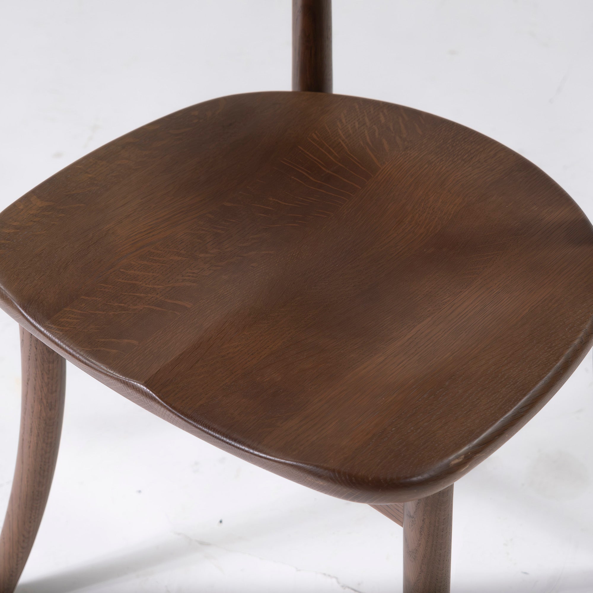 Dining chair Hida Sangyo KITZUKI CRESCENT Armless chair (2) Solid oak wood Wooden seat Japanese modern Natural