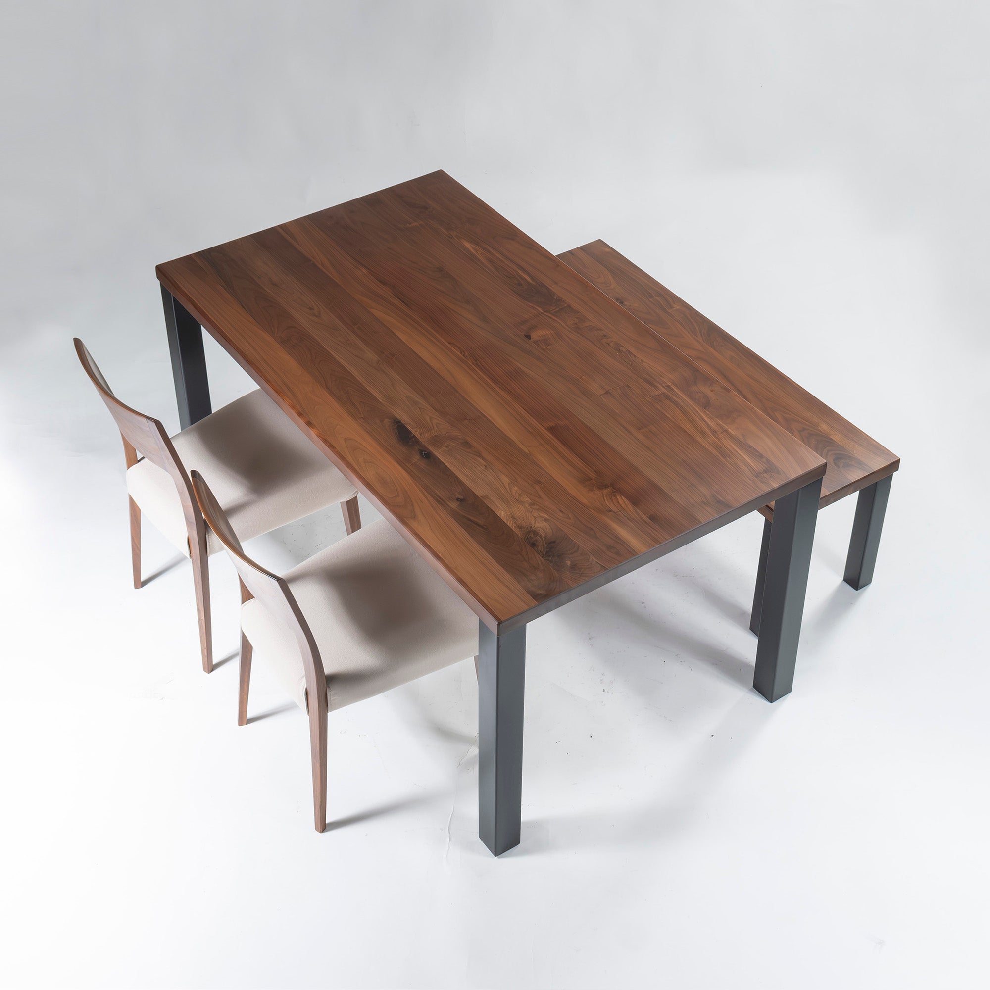 Dining set ACTUS FJ series Walnut covering Dining table Dining chair Bench