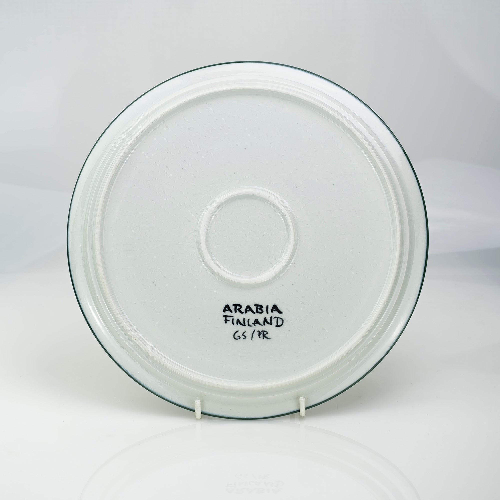 Arabia Gunnel Sallmen 29cm Plate, Green, Nordic Vintage, 1950s-1960s (1)