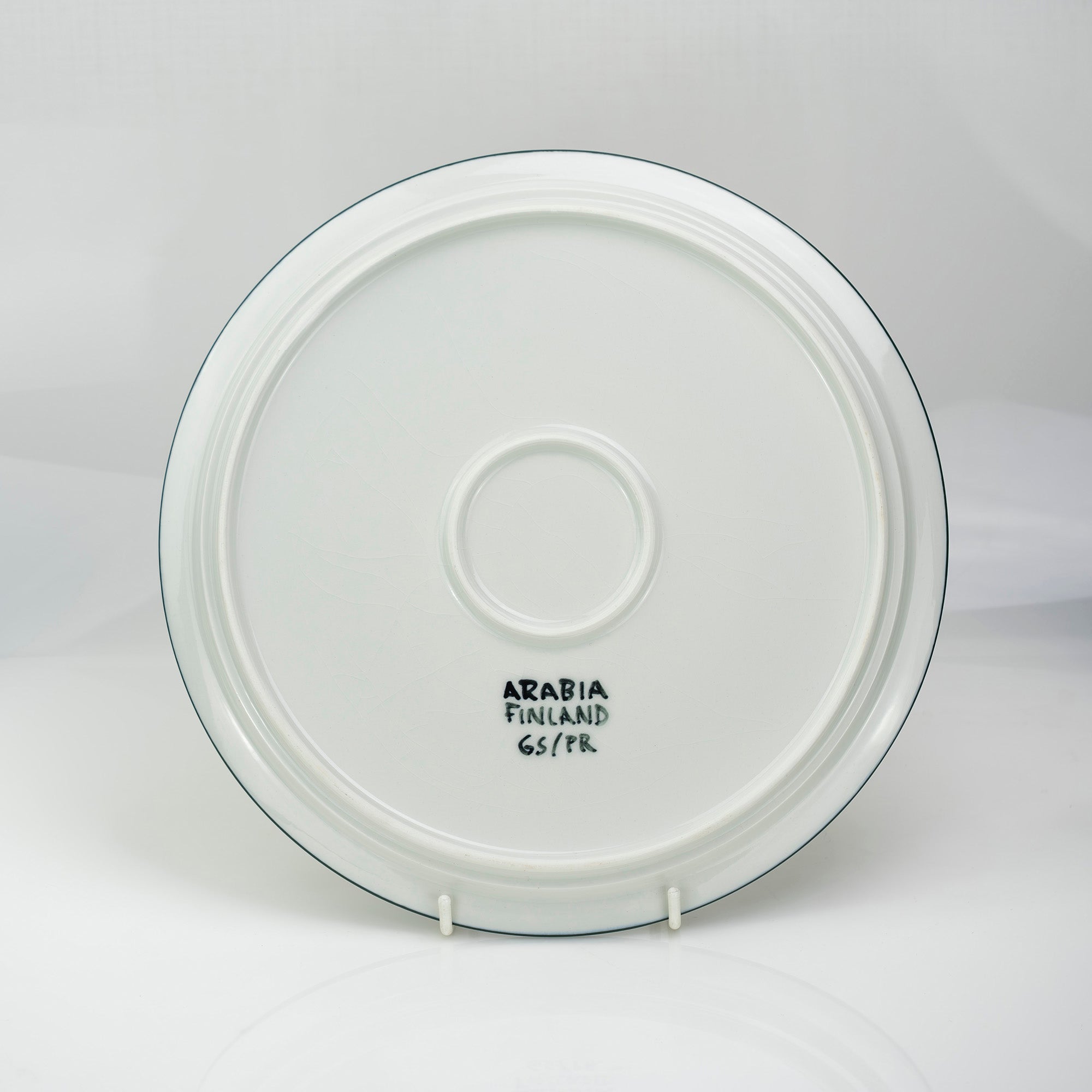 Arabia Gunnel Sallmen 29cm Plate, Green, Nordic Vintage, 1950s-1960s (2)