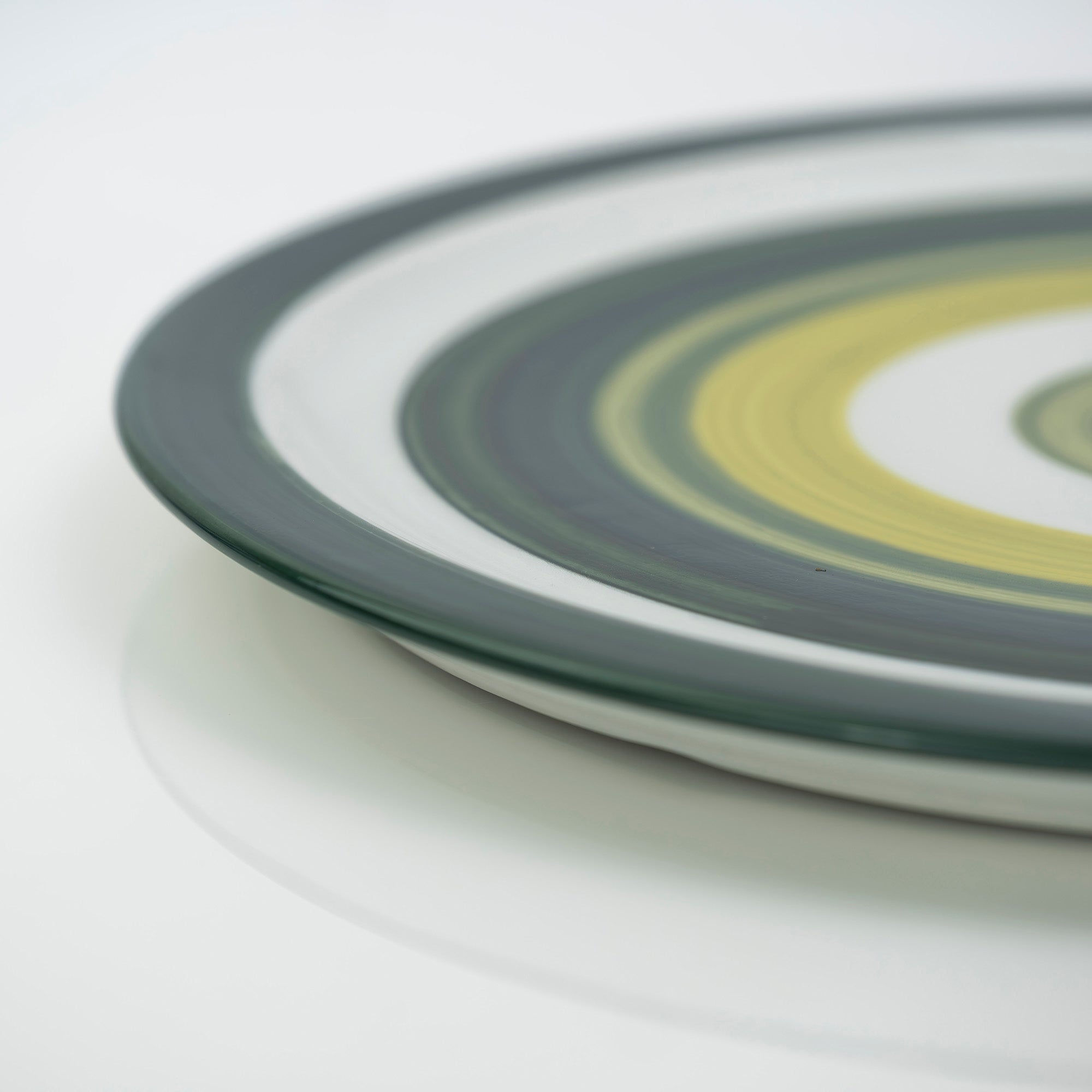 Arabia Gunnel Sallmen 29cm Plate, Green, Nordic Vintage, 1950s-1960s (2)
