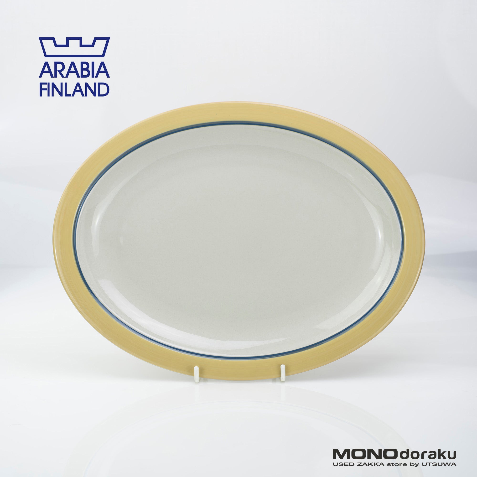 Arabia Combi Kati Tuominen-Niittyla Oval Plate 36cm Nordic Vintage 1970s