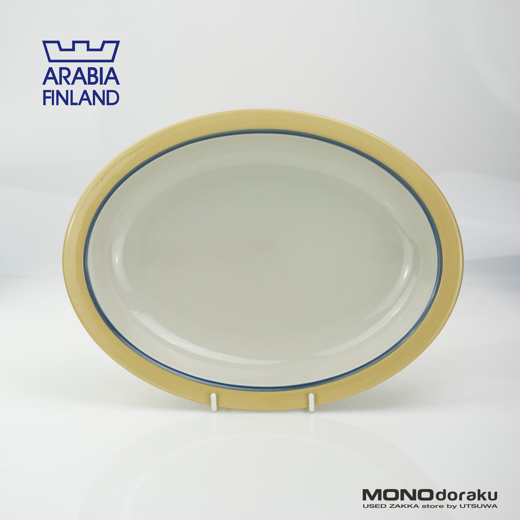 Arabia Kombi Kati Tuominen-Niittyla Oval Deep Dish 34cm Nordic Vintage 1970s (1)