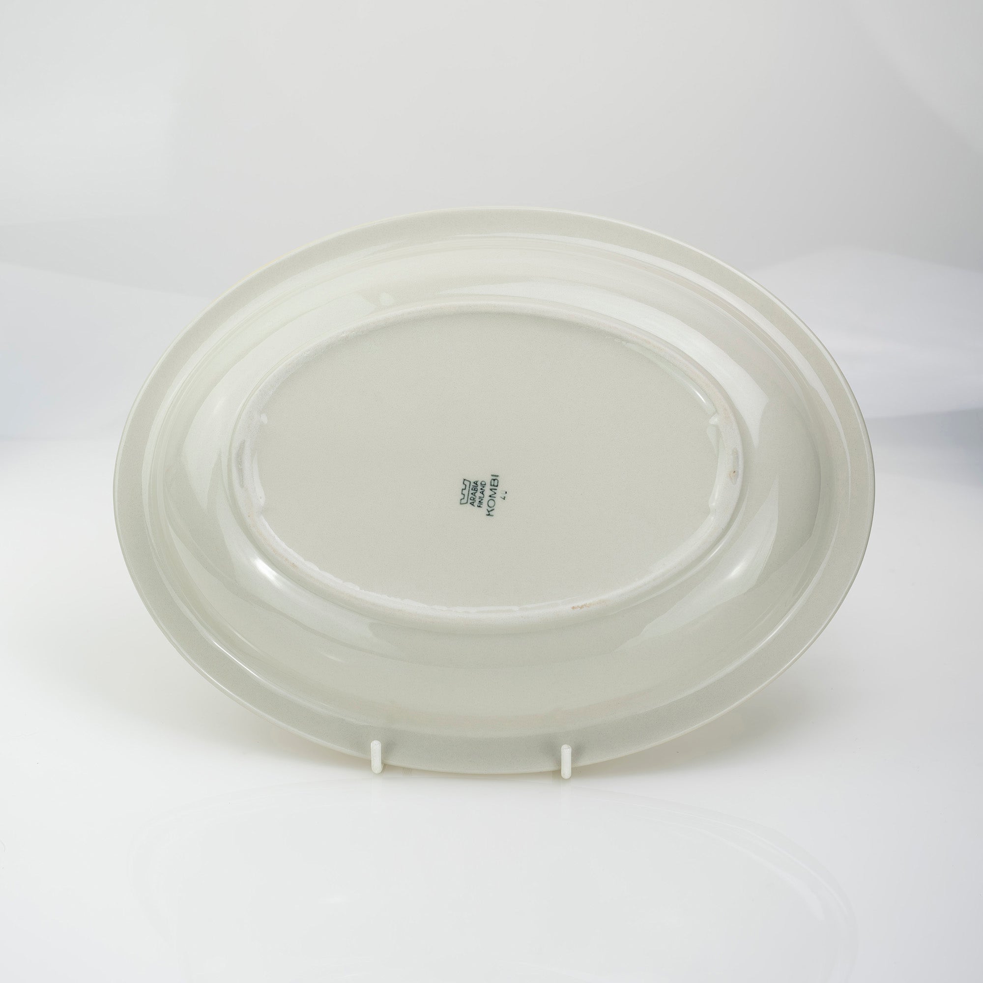 Arabia Kombi Kati Tuominen-Niittyla Oval Deep Plate 34cm Nordic Vintage 1970s (2)