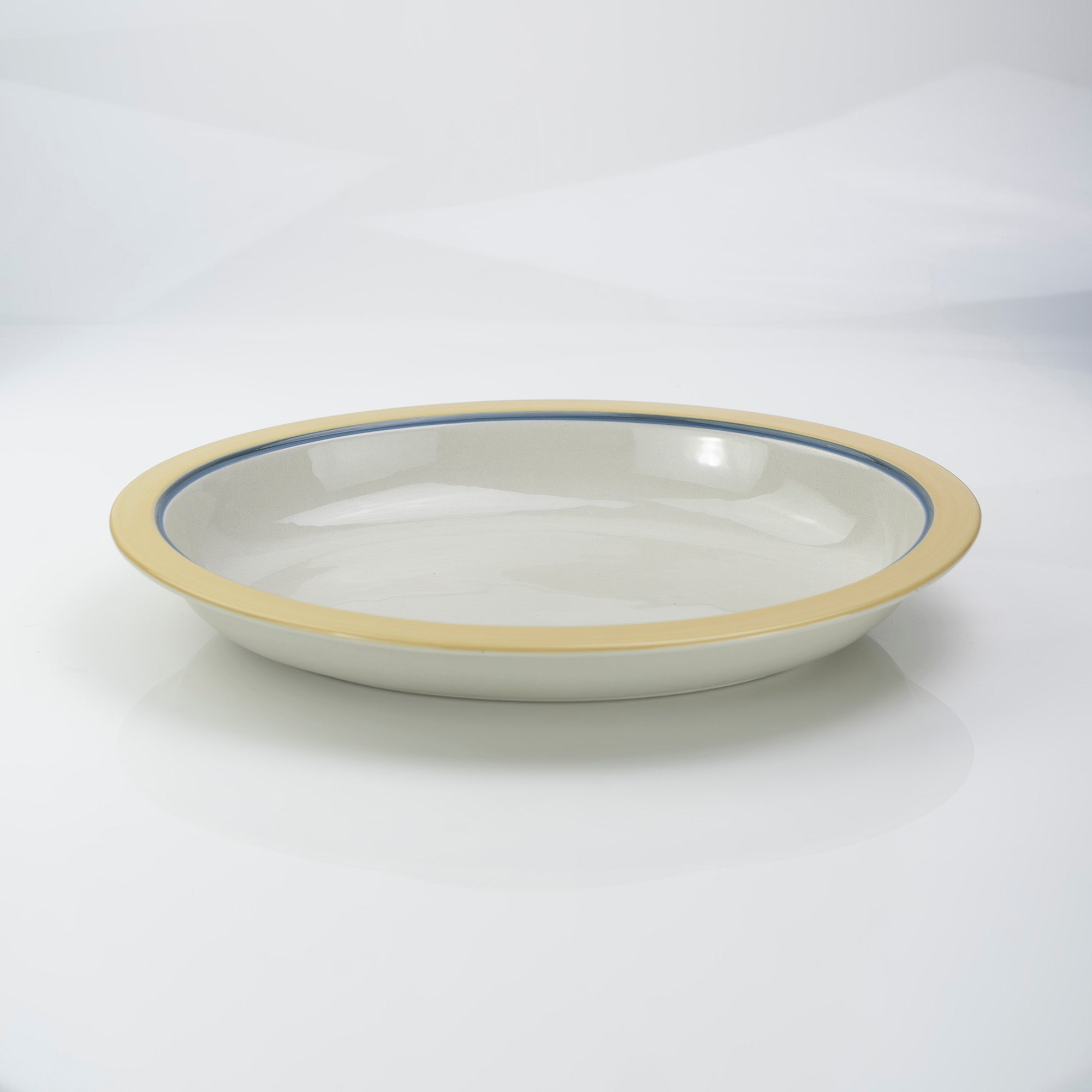 Arabia Kombi Kati Tuominen-Niittyla Oval Deep Plate 34cm Nordic Vintage 1970s (2)