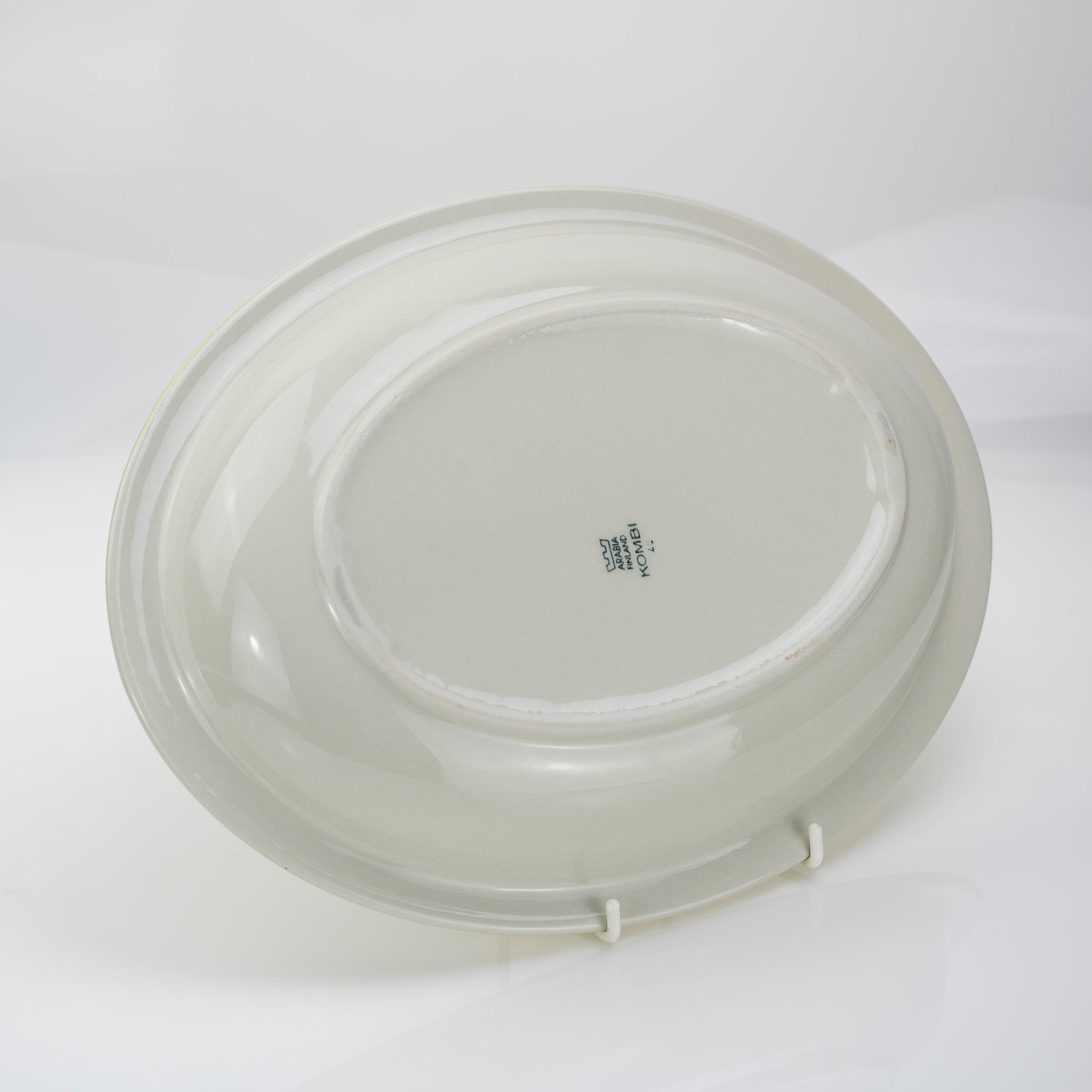 Arabia Kombi Kati Tuominen-Niittyla Oval Deep Plate 34cm Nordic Vintage 1970s (2)