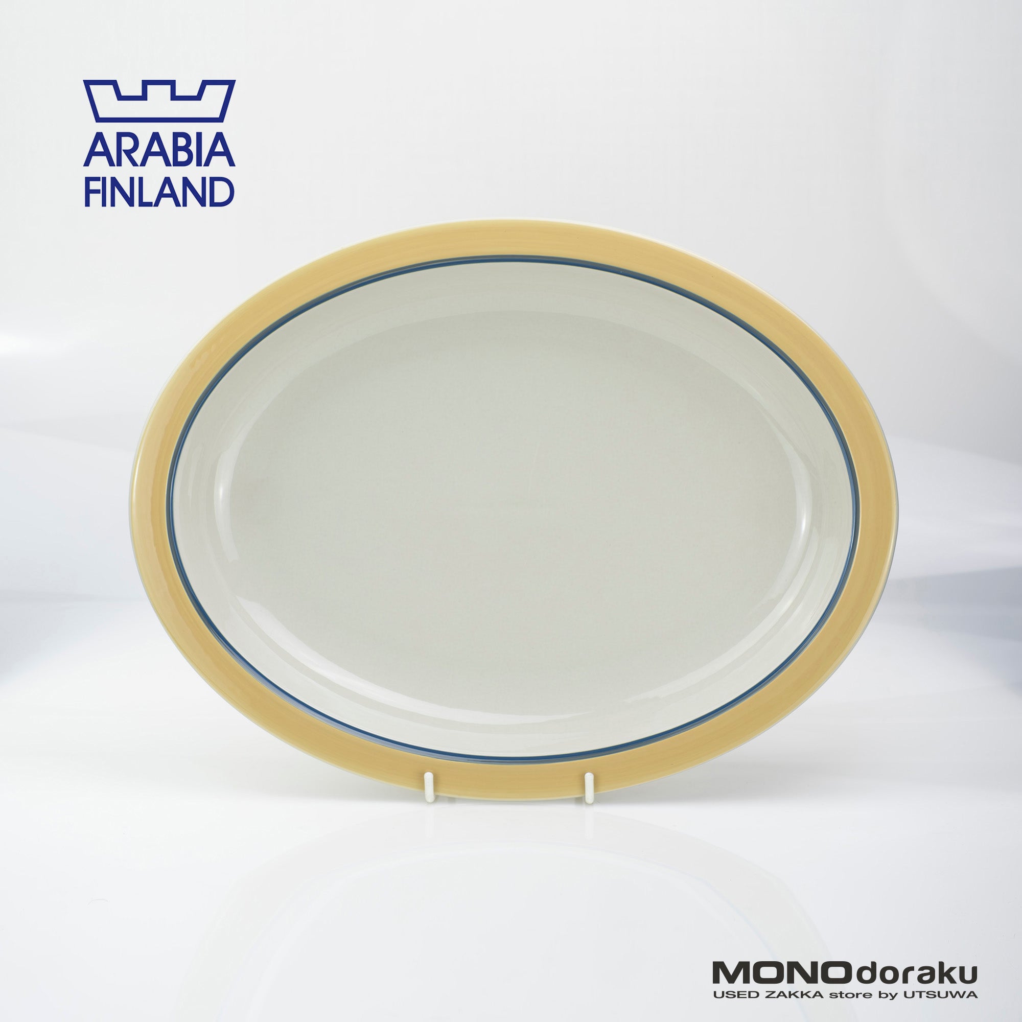 ARABIA Kombi Kati Tuominen-Niittyla Oval Deep Dish 40cm Nordic Vintage 1970s (1)