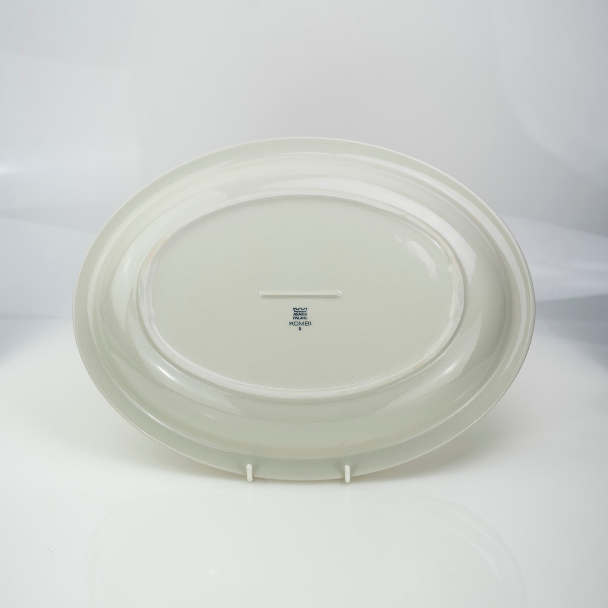 ARABIA Kombi Kati Tuominen-Niittyla Oval Deep Plate 40cm Nordic Vintage 1970s (2)