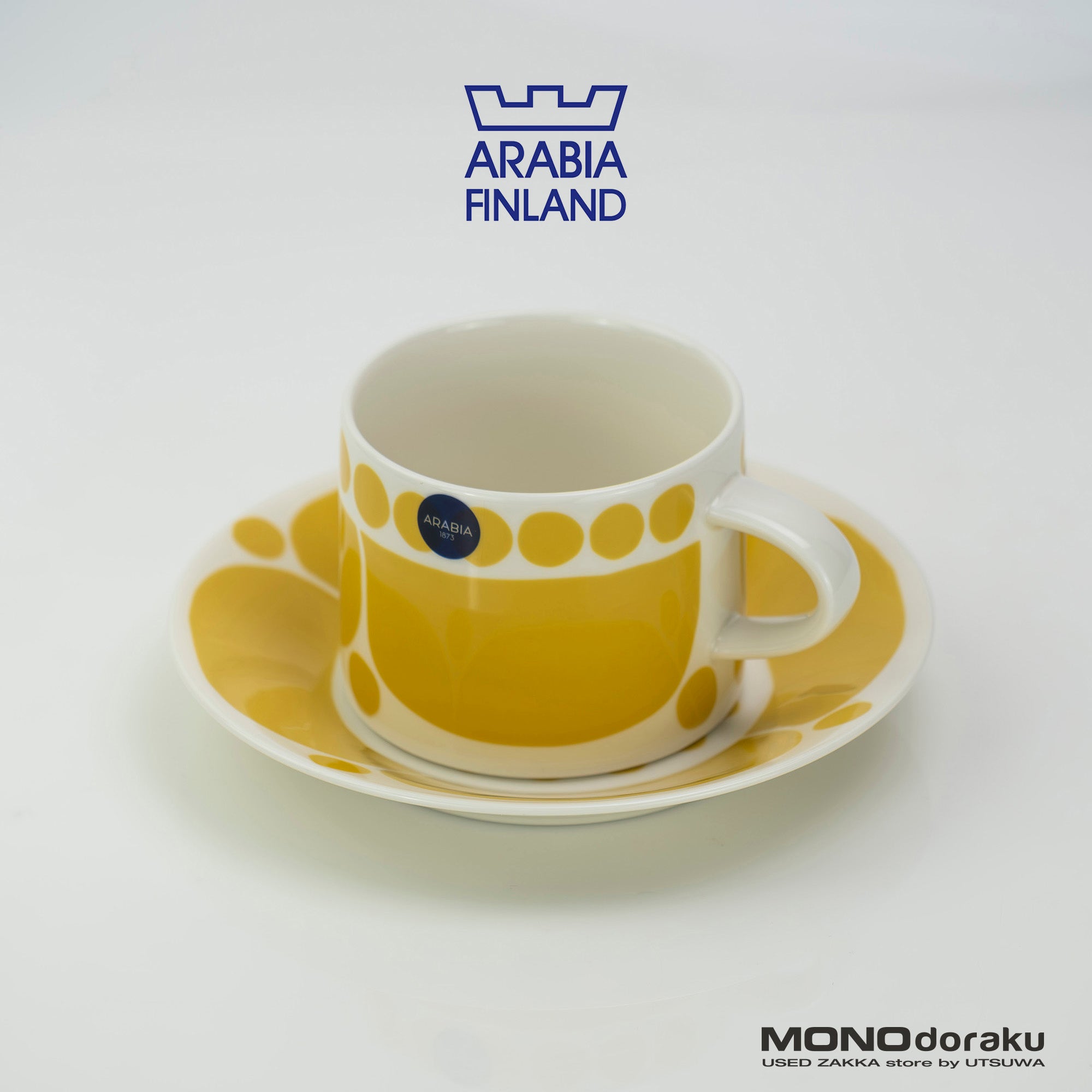 ARABIA Sunnuntai Birger Kaipiainen Cup and Saucer, Good Condition (1)